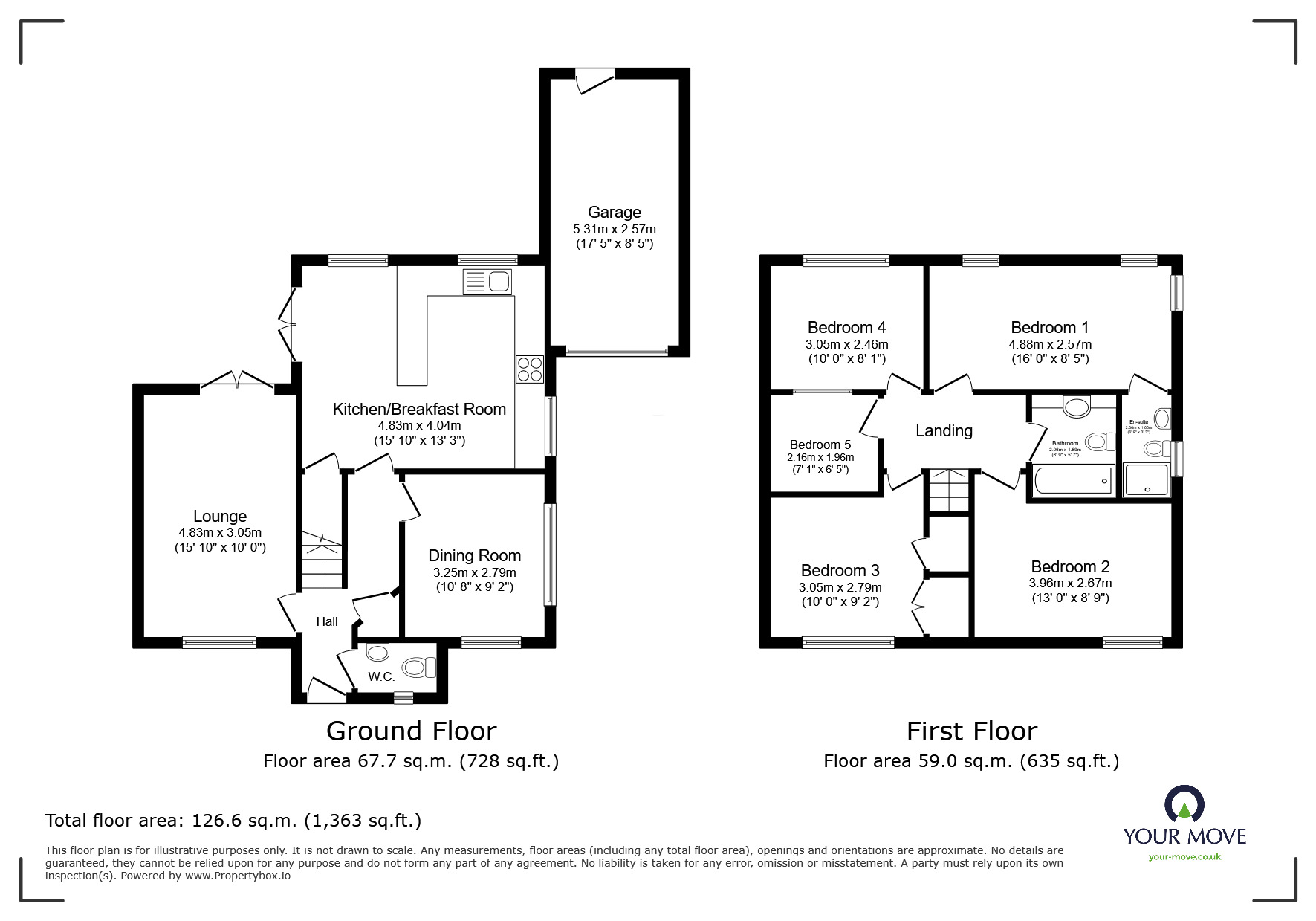 Floorplan of 4 bedroom Detached House for sale, The Leys, Bedworth, Warwickshire, CV12