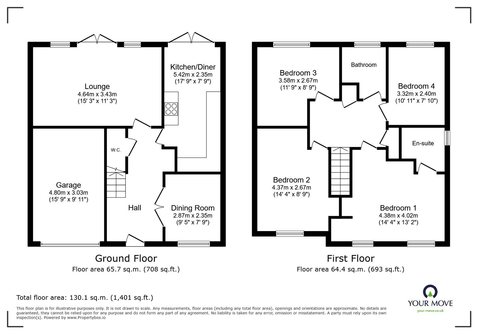 Floorplan of 4 bedroom Detached House for sale, Bluebird Drive, Coventry, West Midlands, CV6