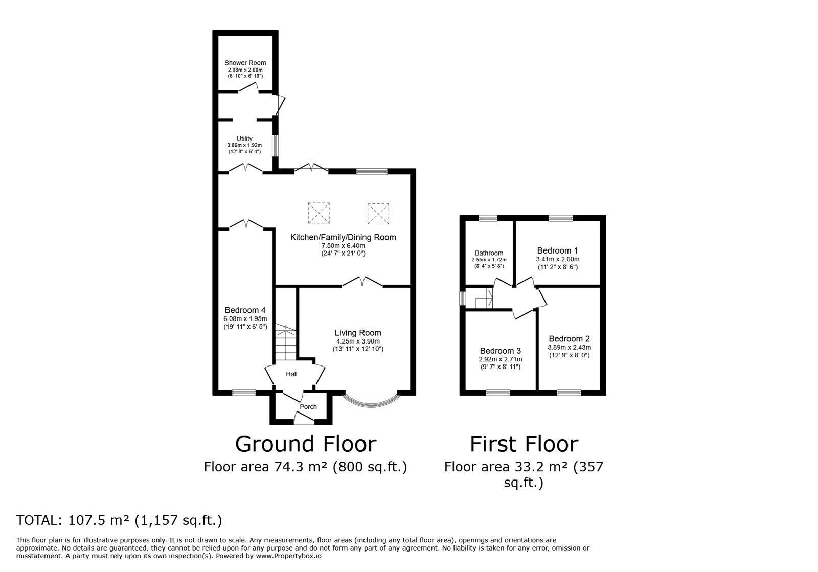Floorplan of 4 bedroom Semi Detached House for sale, Sanders Road, Coventry, Warwickshire, CV6