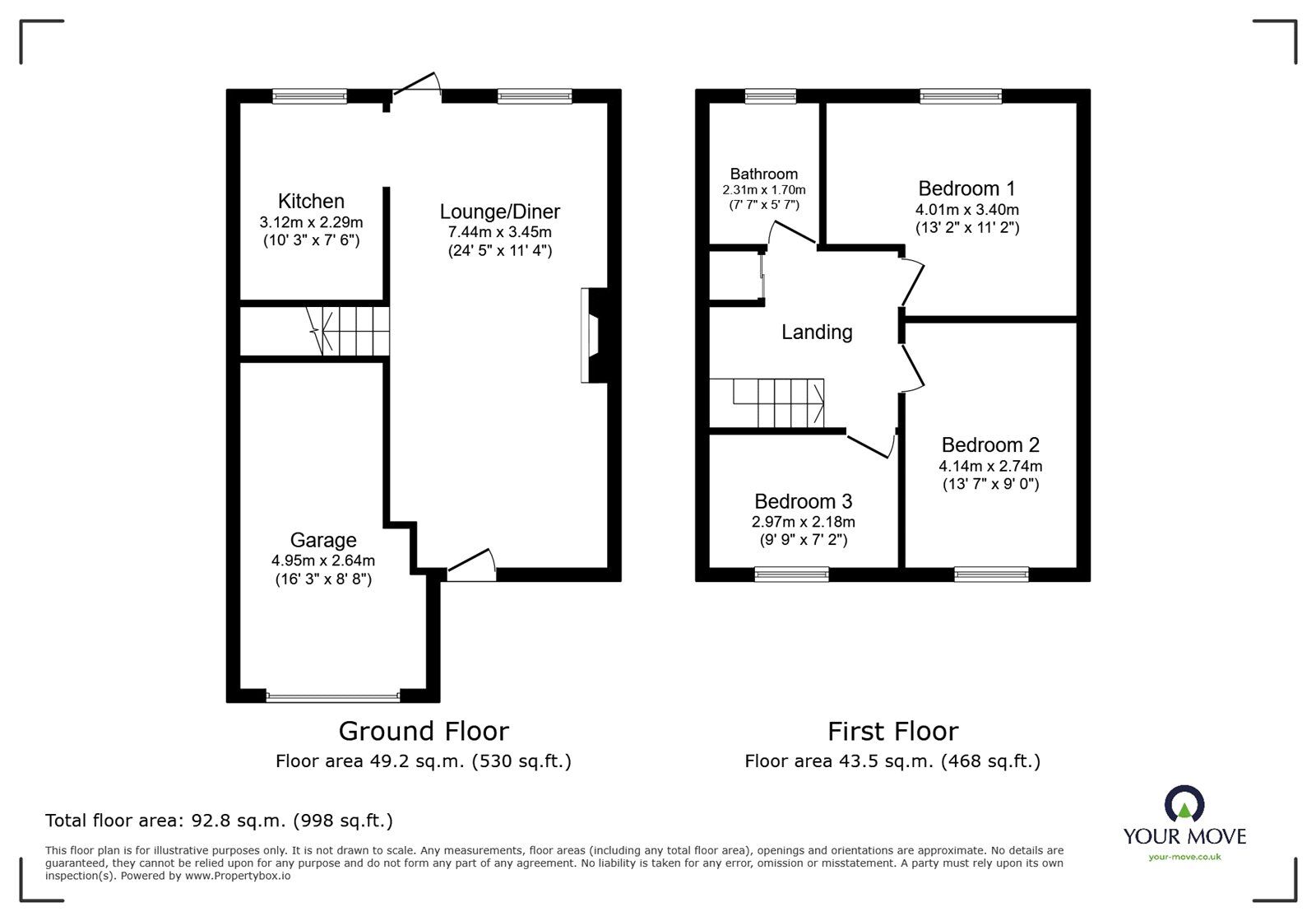 Floorplan of 3 bedroom Semi Detached House for sale, Newcomen Road, Bedworth, Warwickshire, CV12