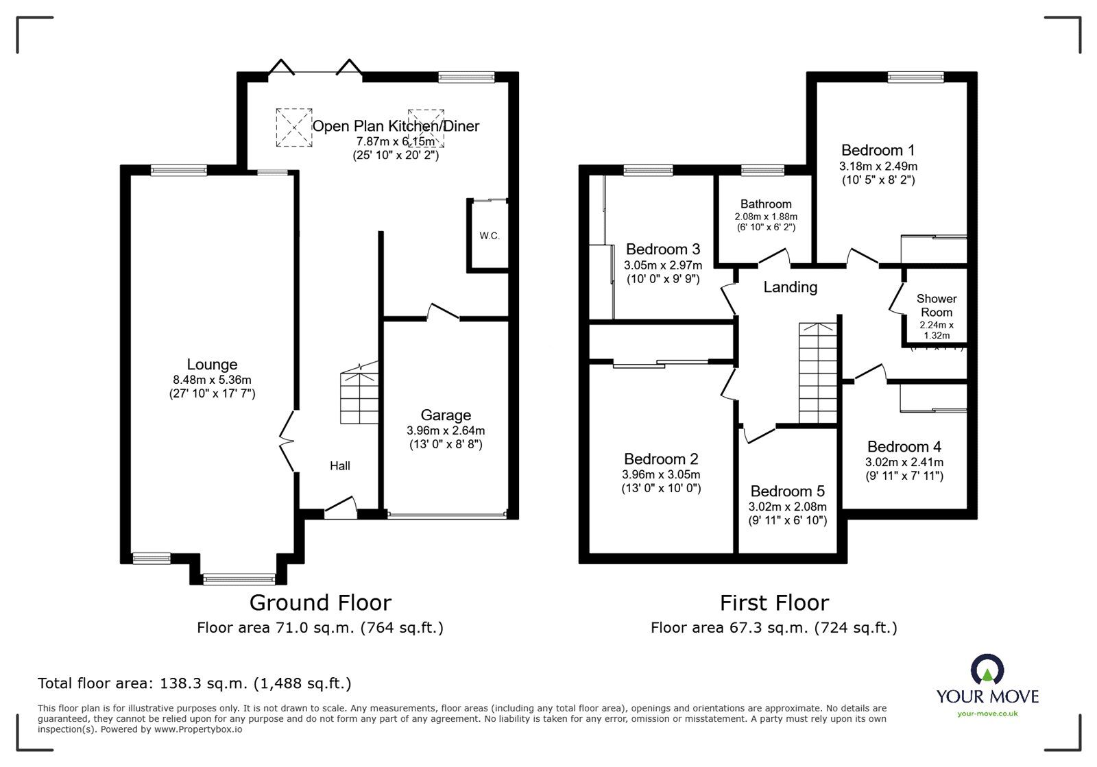 Floorplan of 5 bedroom Detached House for sale, Reynolds Road, Bedworth, Warwickshire, CV12
