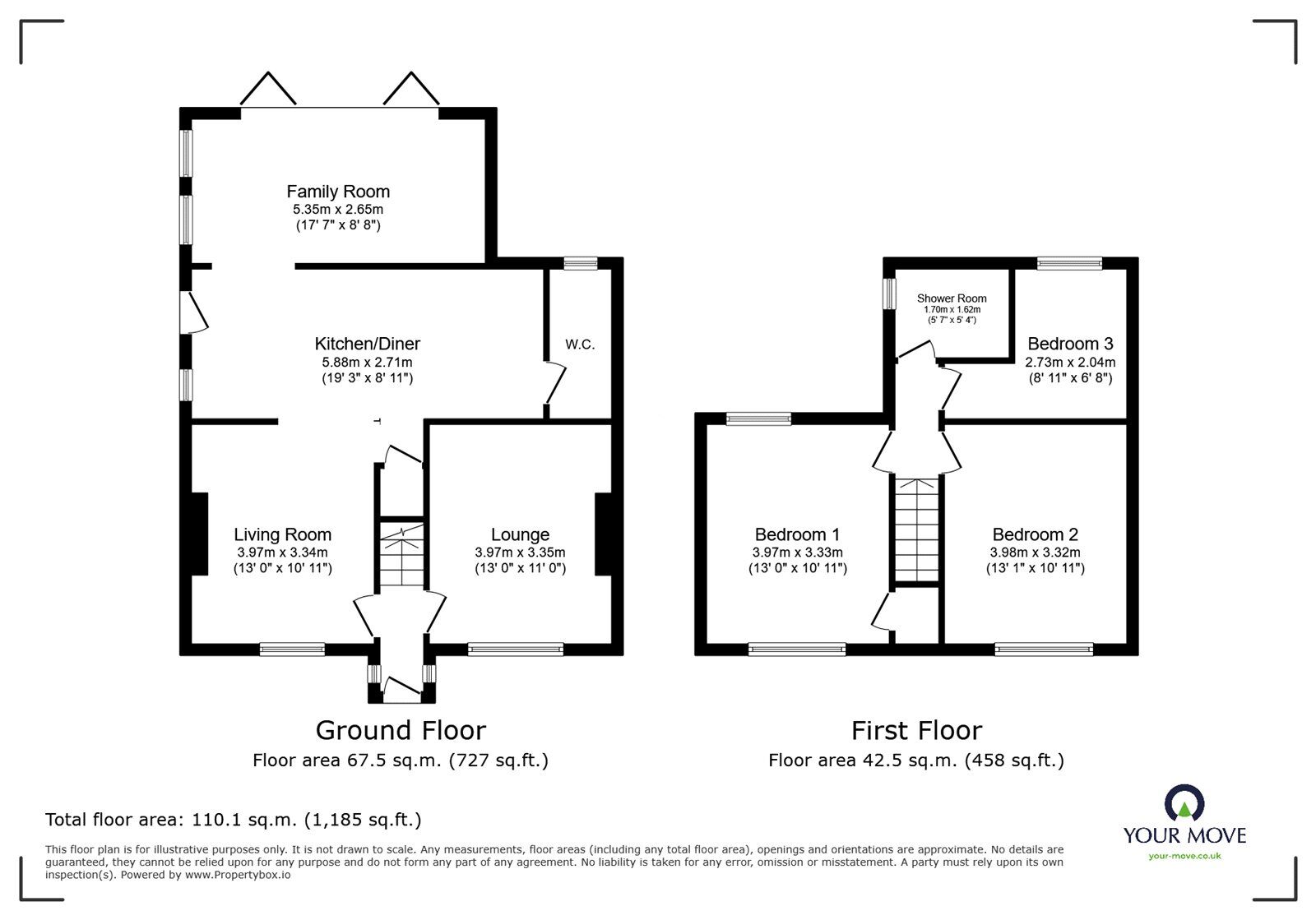 Floorplan of 3 bedroom Detached Property for sale, Woodway Lane, Coventry, West Midlands, CV2
