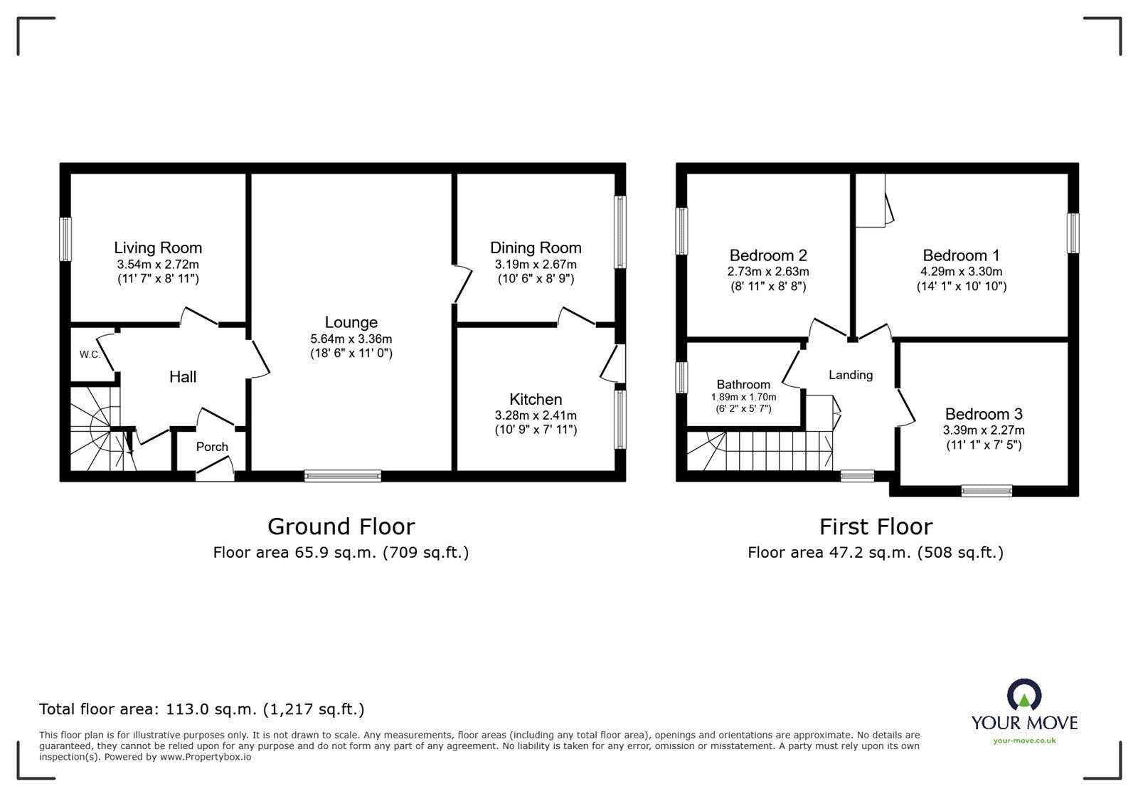 Floorplan of 3 bedroom End Terrace House for sale, Trenance Road, Exhall, Warwickshire, CV7