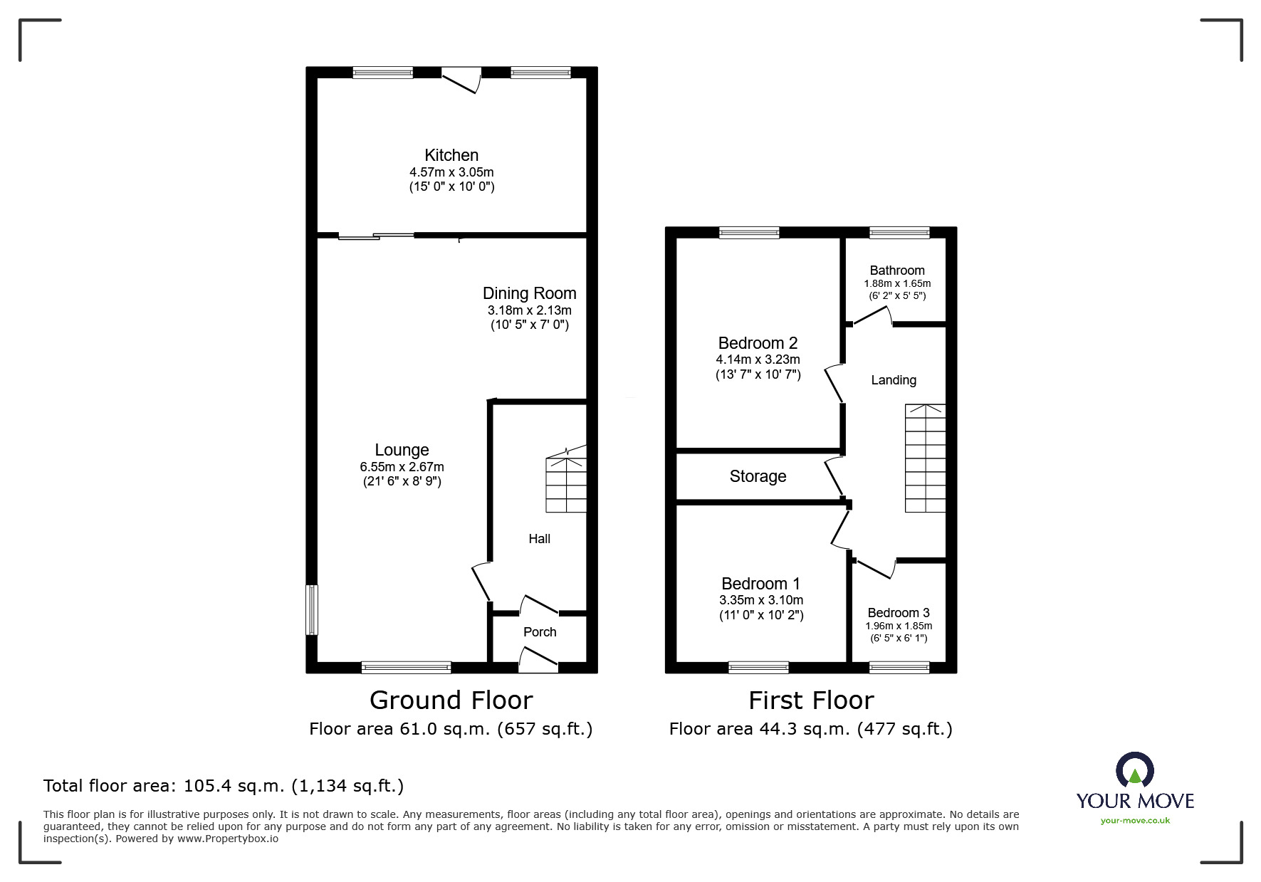 Floorplan of 3 bedroom Mid Terrace House for sale, Berkswell Road, Coventry, West Midlands, CV6