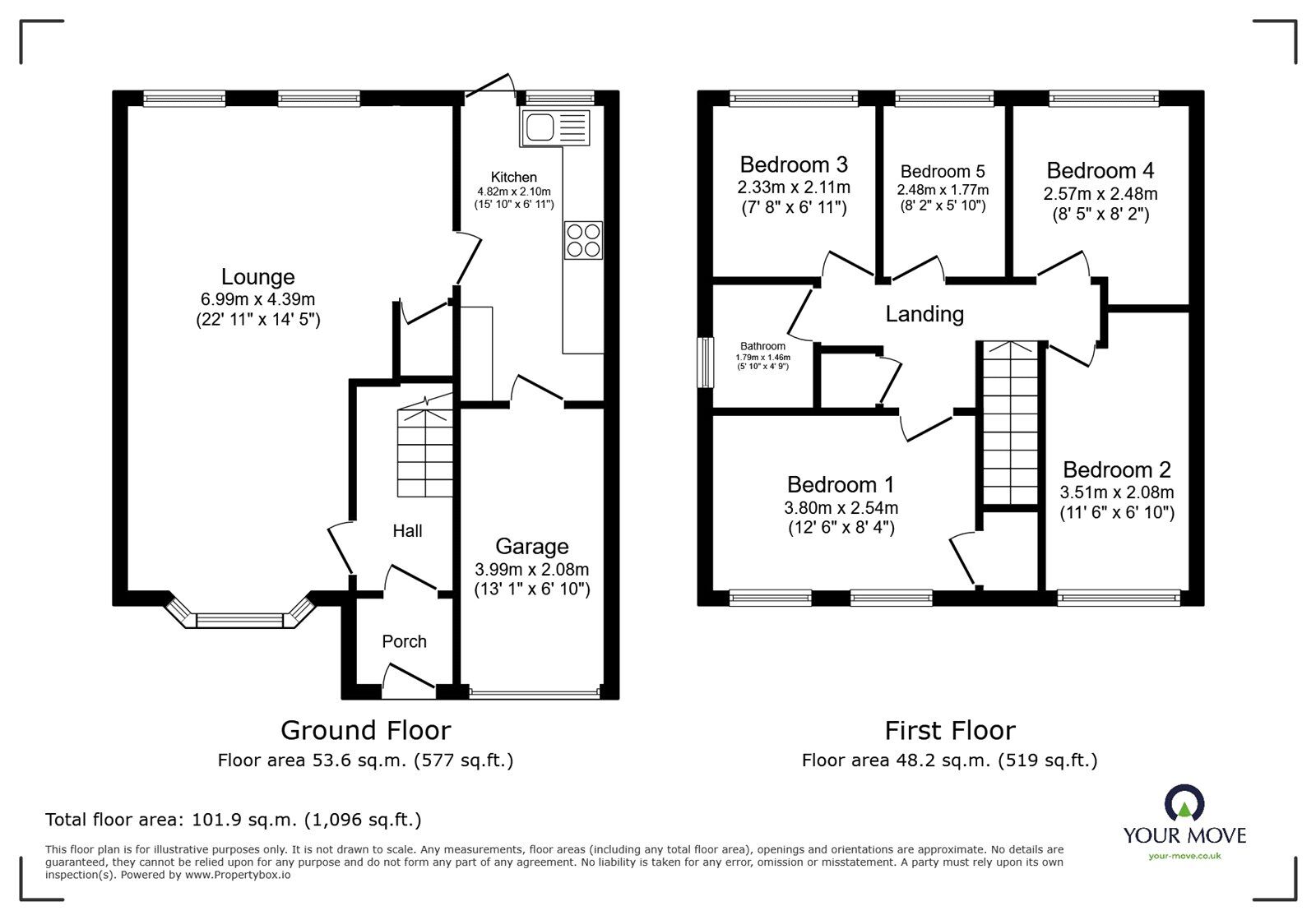 Floorplan of 5 bedroom Link Detached House for sale, Elmhurst Road, Coventry, West Midlands, CV6