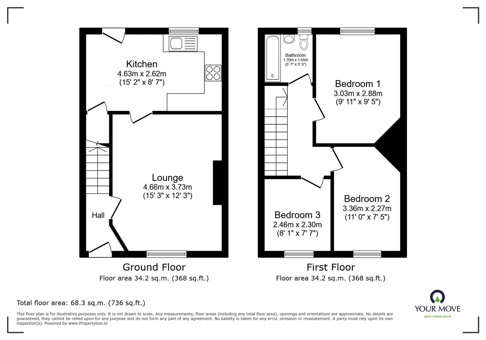 Floorplan of 3 bedroom Semi Detached House to rent, Dymond Road, Coventry, West Midlands, CV6