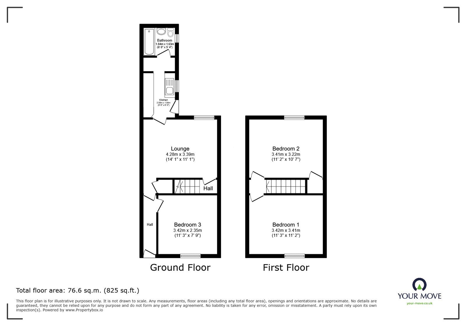 Floorplan of 3 bedroom Mid Terrace House for sale, Wyley Road, Coventry, West Midlands, CV6