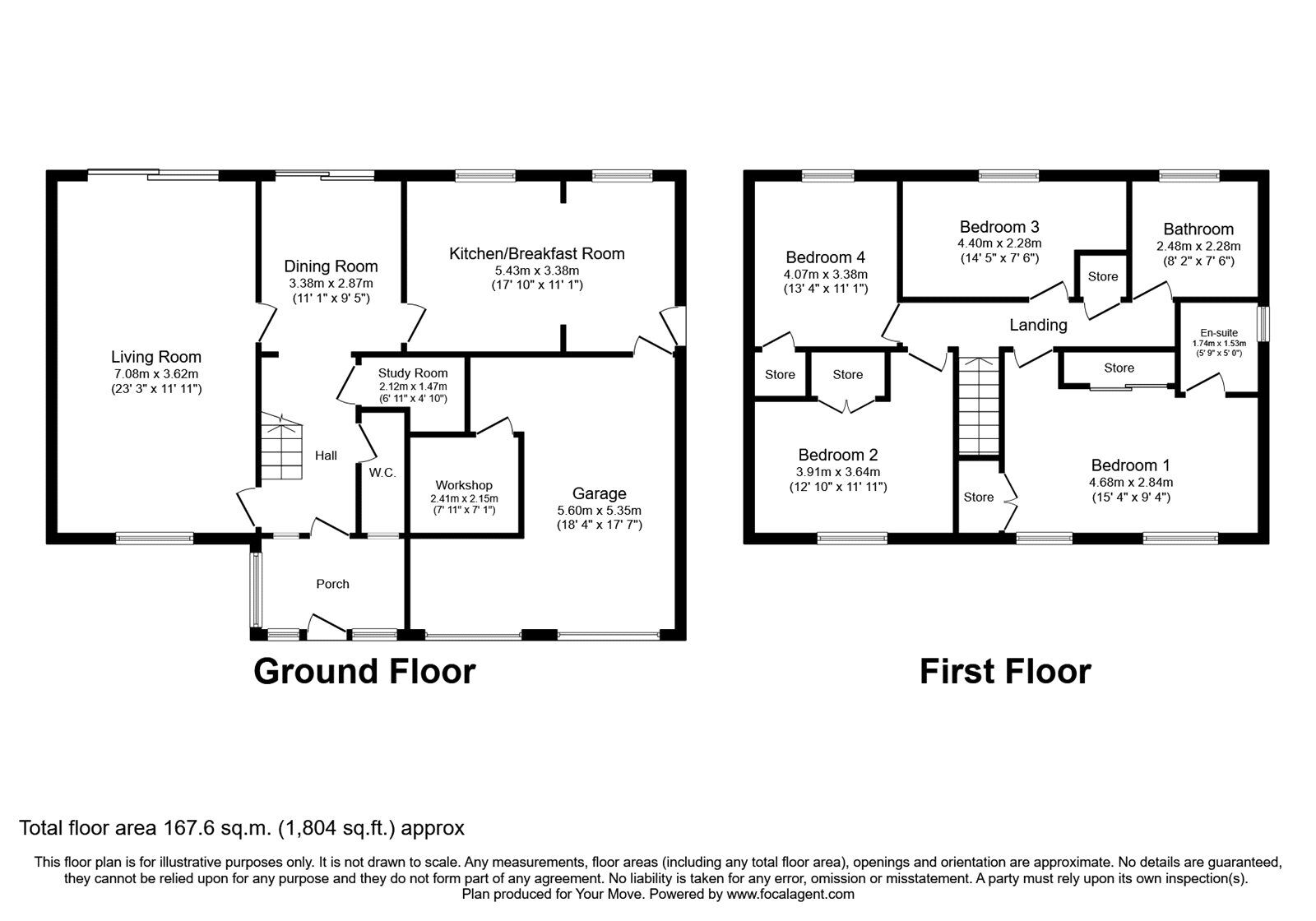 Floorplan of 4 bedroom Detached House to rent, Top Road, Barnacle, Warwickshire, CV7