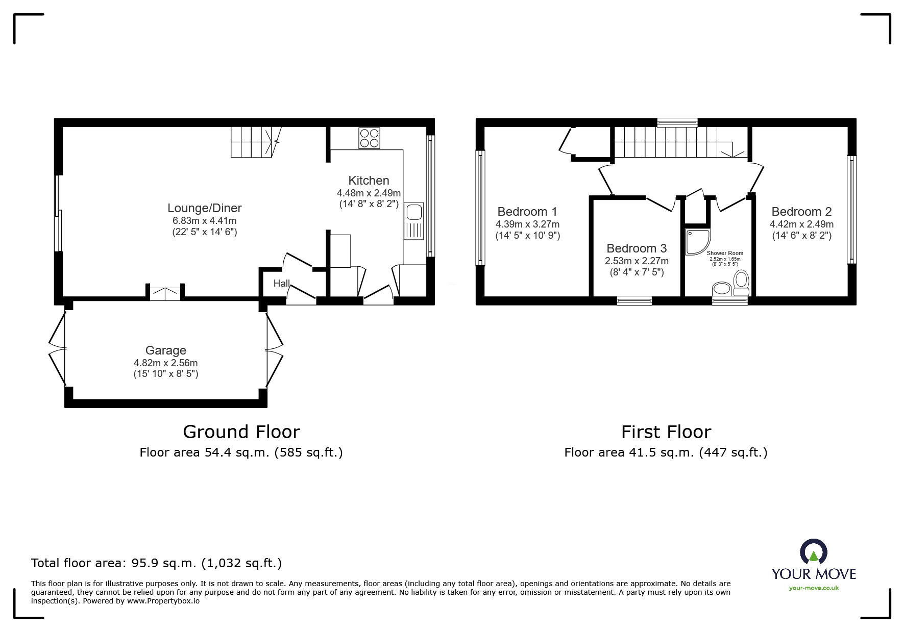 Floorplan of 3 bedroom Detached House to rent, Coventry Road, Exhall, Warwickshire, CV7