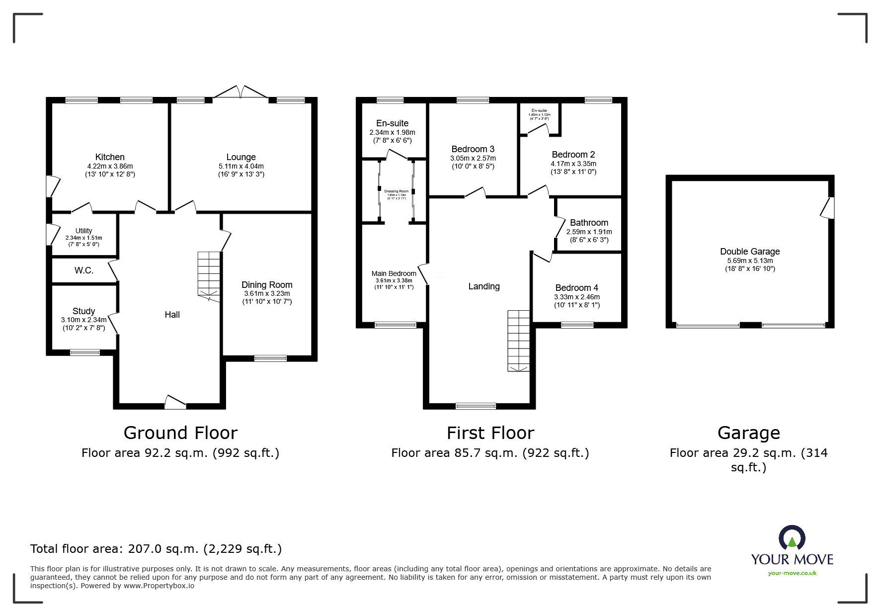 Floorplan of 4 bedroom Detached House for sale, Columbine Way, Bedworth, Warwickshire, CV12
