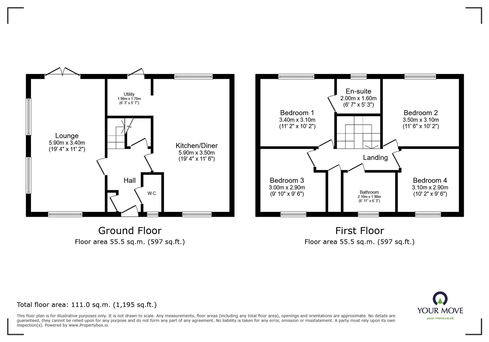 Floorplan of 4 bedroom Detached House for sale, Smarts Road, Bedworth, Warwickshire, CV12