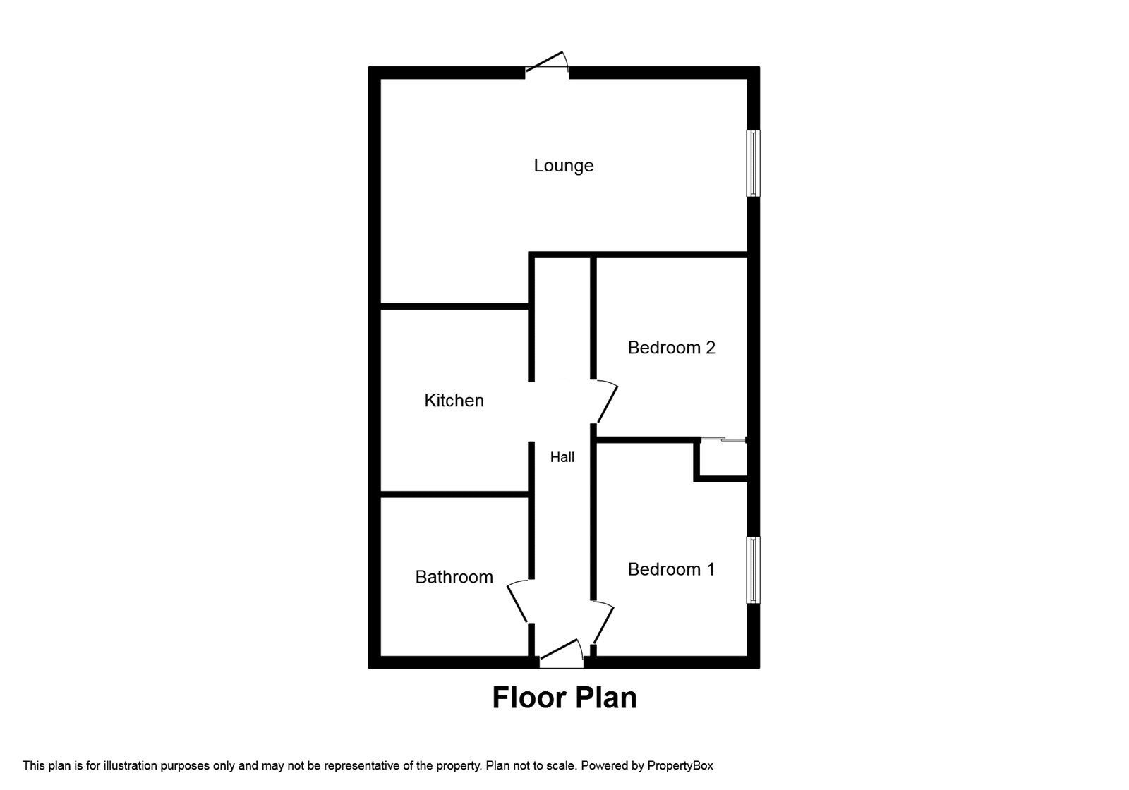 Floorplan of 2 bedroom Flat for sale, Broadgate, Coventry, West Midlands, CV1