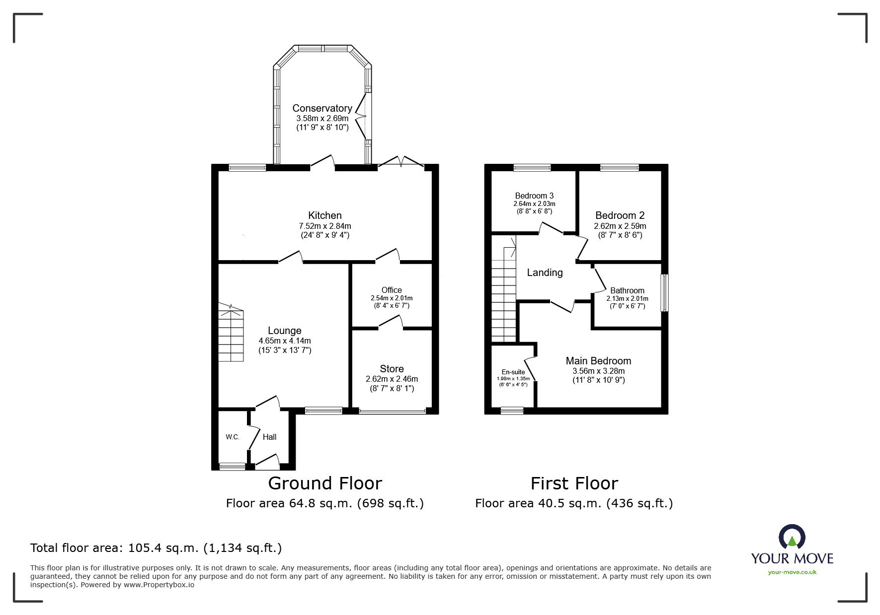 Floorplan of 3 bedroom Semi Detached House for sale, Pebblebrook Way, Bedworth, Warwickshire, CV12