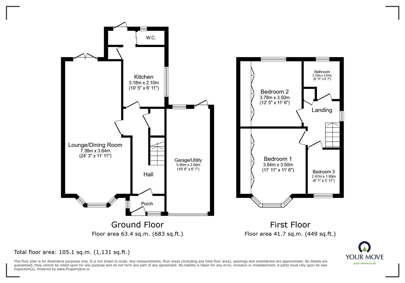 Floorplan of 3 bedroom Semi Detached House for sale, Fivefield Road, Keresley End, West Midlands, CV7