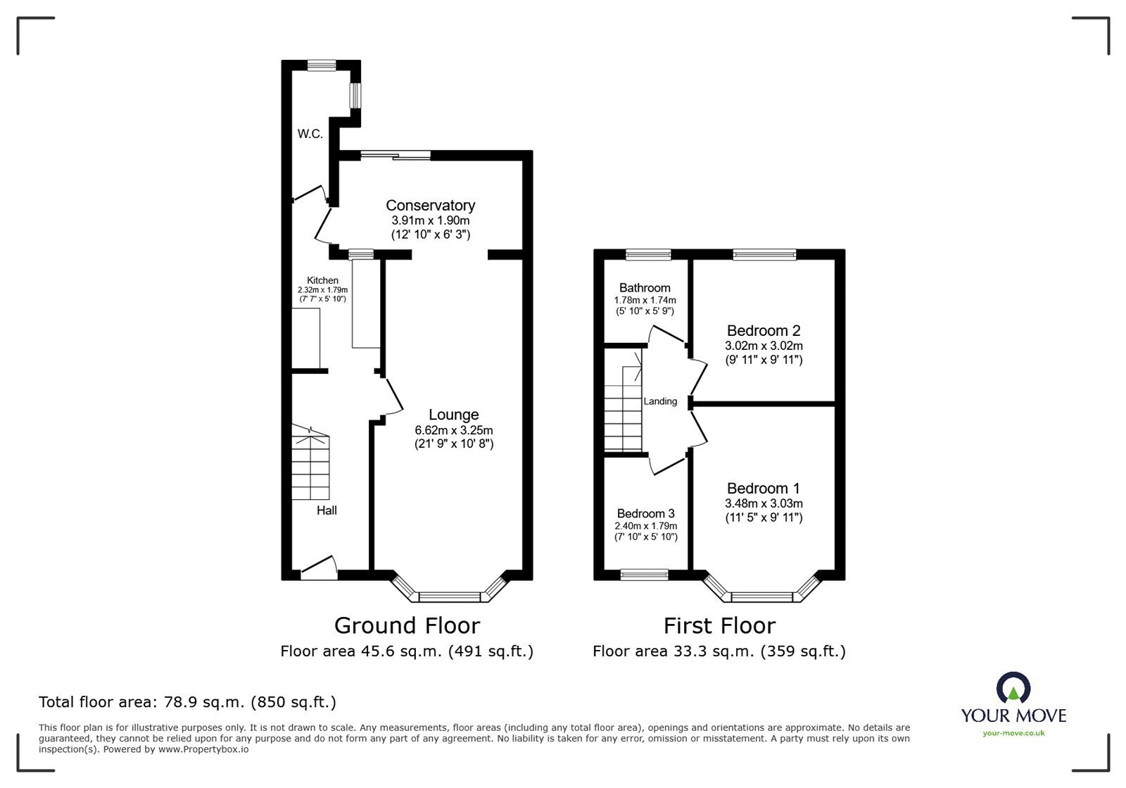 Floorplan of 3 bedroom Mid Terrace House for sale, Burnaby Road, Coventry, West Midlands, CV6