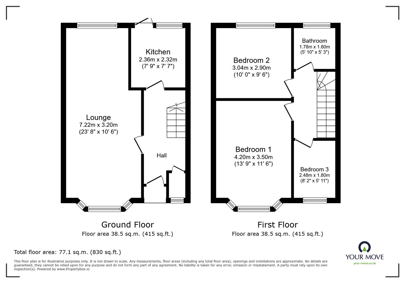 Floorplan of 3 bedroom End Terrace House for sale, Burnaby Road, Coventry, West Midlands, CV6