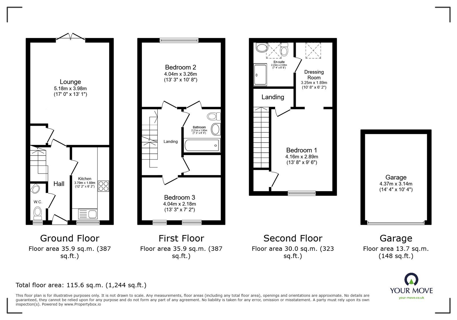 Floorplan of 3 bedroom Semi Detached House for sale, Jackdaw Place, Nuneaton, Warwickshire, CV11