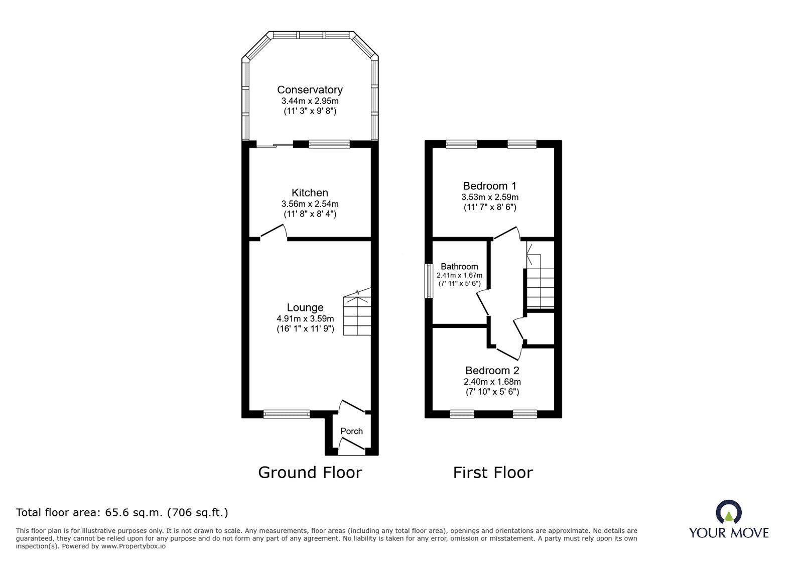 Floorplan of 2 bedroom End Terrace House for sale, Cumbria Close, Coventry, West Midlands, CV1