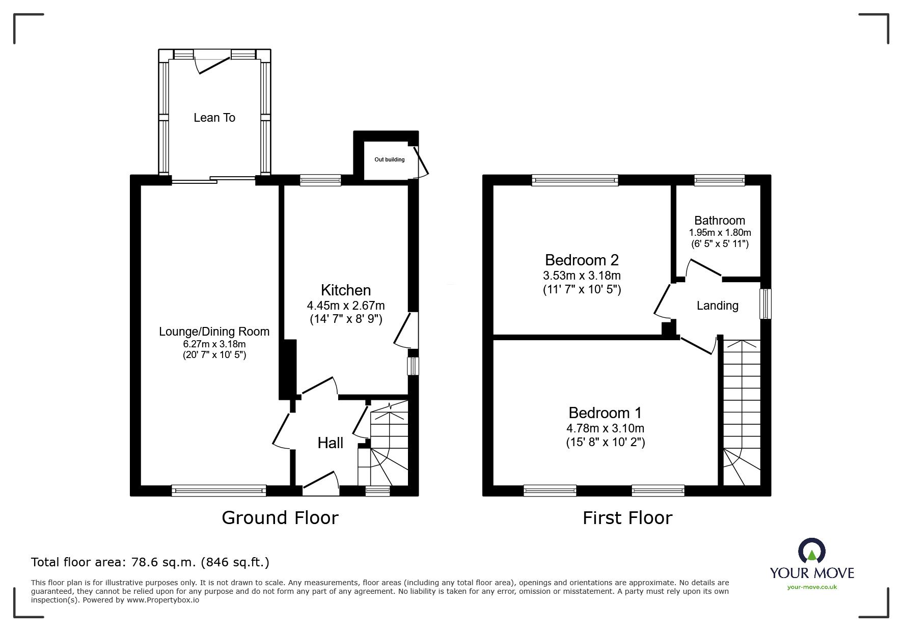 Floorplan of 2 bedroom Semi Detached House for sale, Grant Road, Exhall, Warwickshire, CV7
