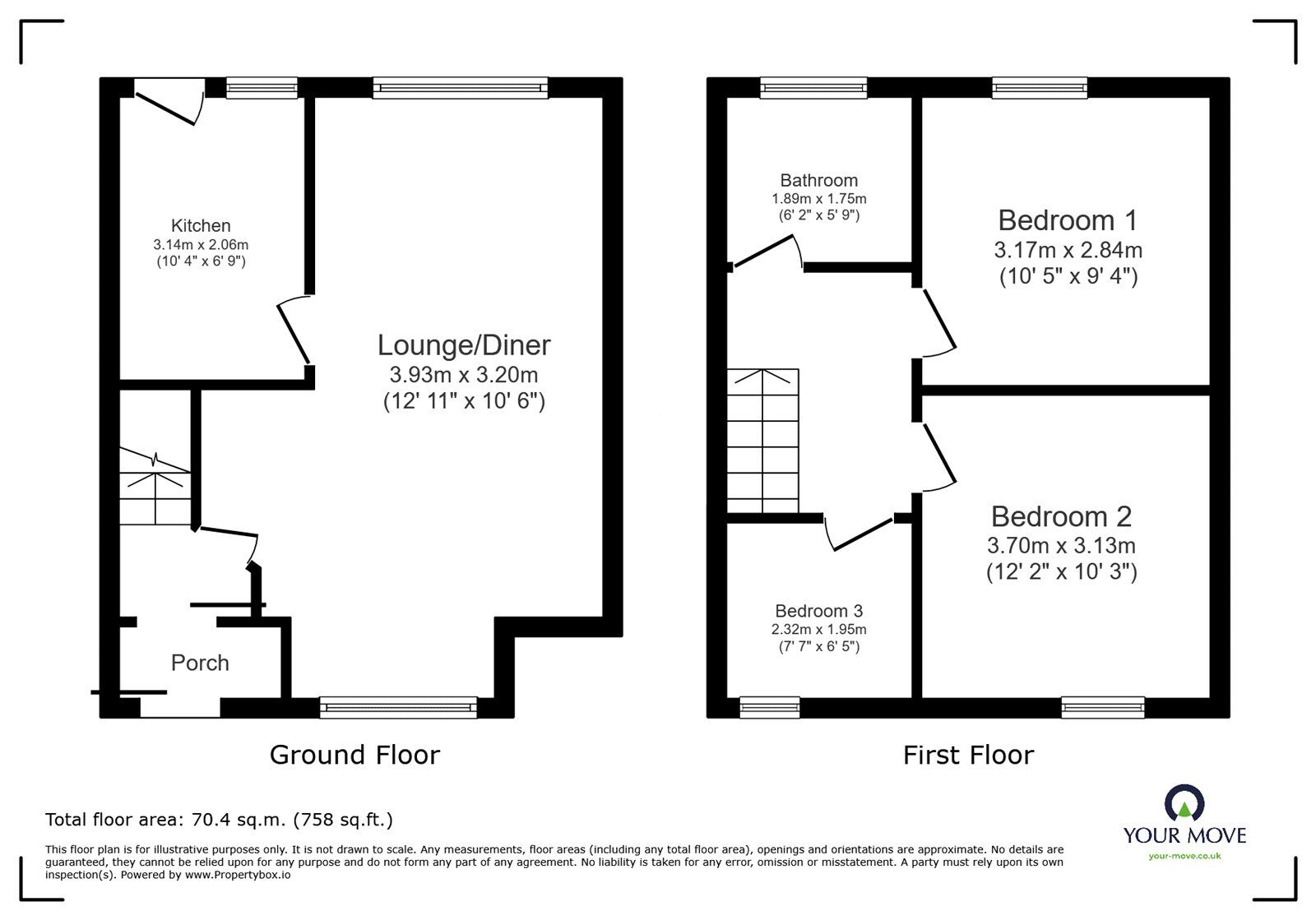 Floorplan of 3 bedroom Mid Terrace House for sale, Berkswell Road, Coventry, West Midlands, CV6