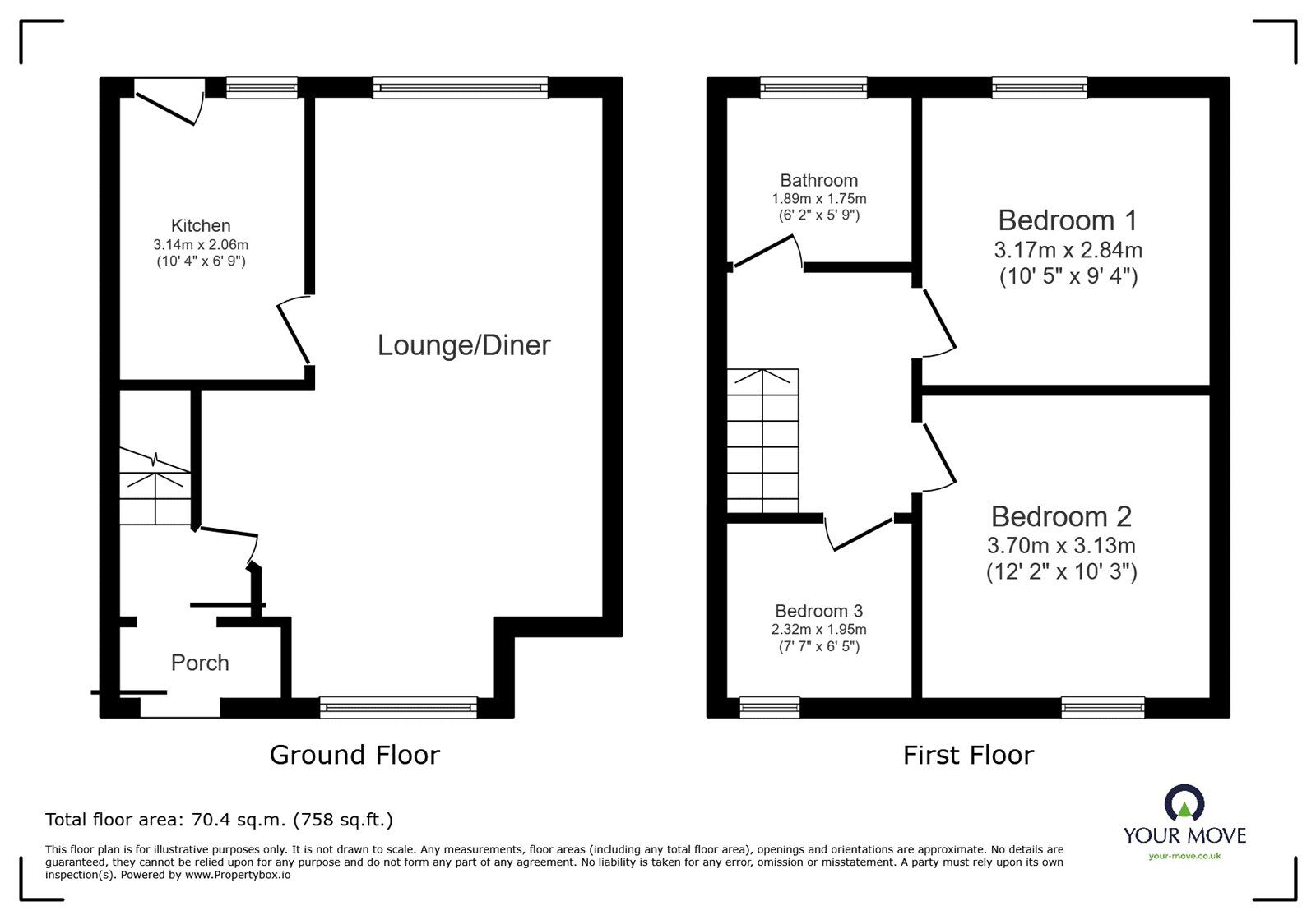 Floorplan of 3 bedroom Mid Terrace House for sale, Berkswell Road, Coventry, West Midlands, CV6