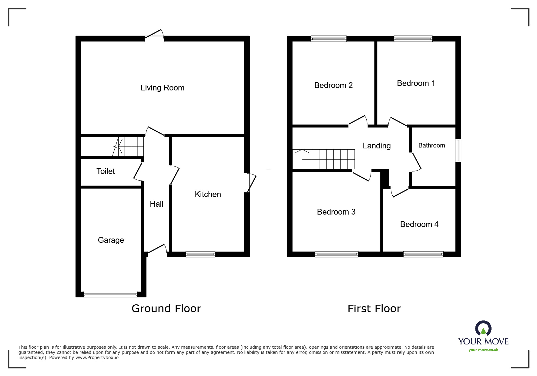 Floorplan of 4 bedroom Detached House for sale, Heather Drive, Bedworth, Warwickshire, CV12