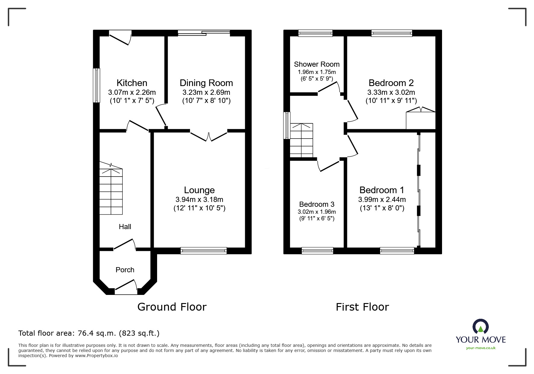 Floorplan of 3 bedroom Semi Detached House for sale, Gallagher Road, Bedworth, Warwickshire, CV12