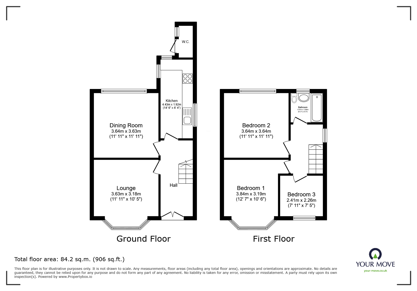 Floorplan of 3 bedroom Semi Detached House to rent, Hurst Road, Longford, West Midlands, CV6