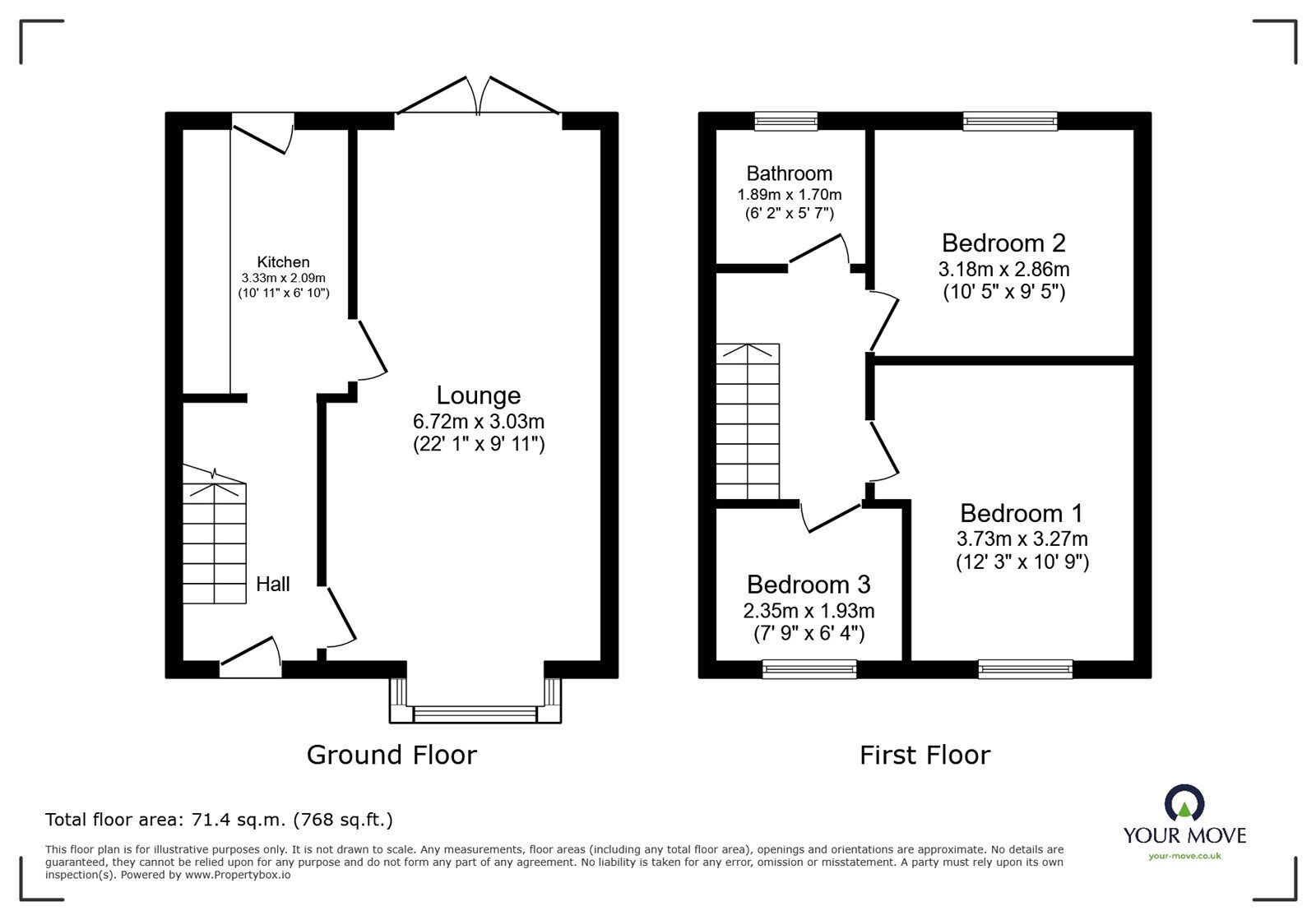 Floorplan of 3 bedroom Mid Terrace House for sale, Berkswell Road, Coventry, West Midlands, CV6