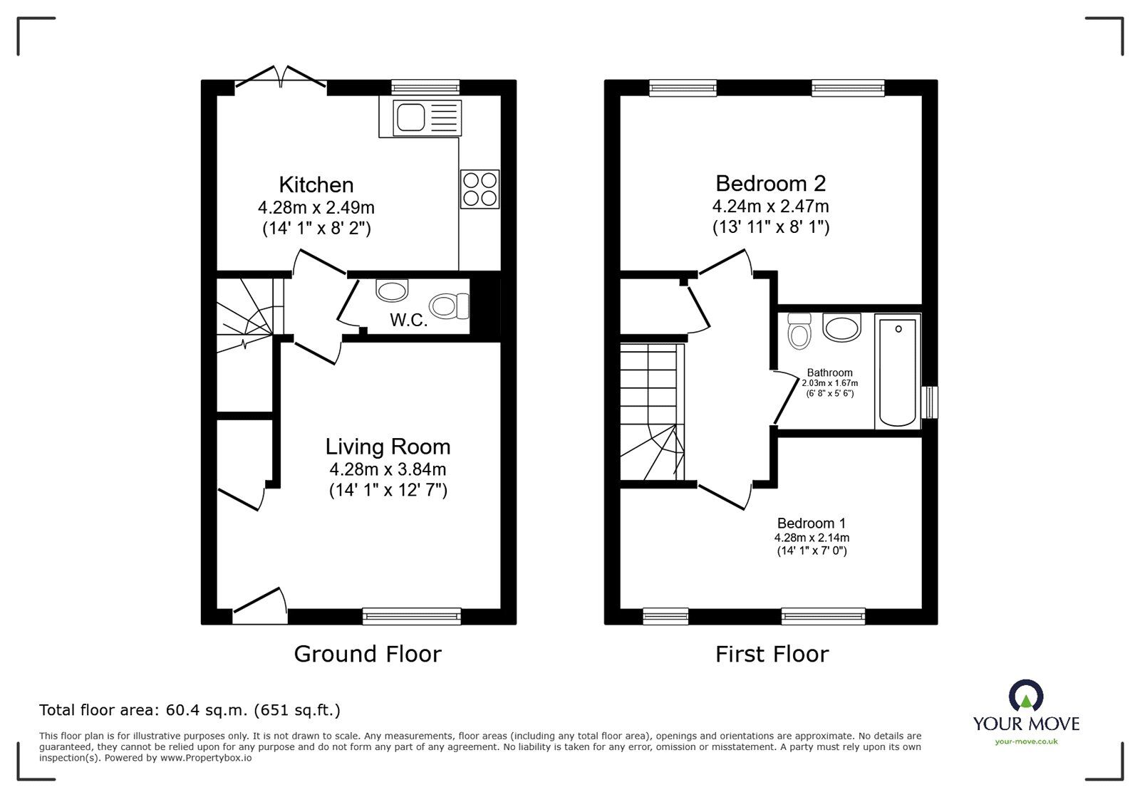 Floorplan of 2 bedroom Semi Detached House for sale, Thomas Biddle Lane, Longford, West Midlands, CV6