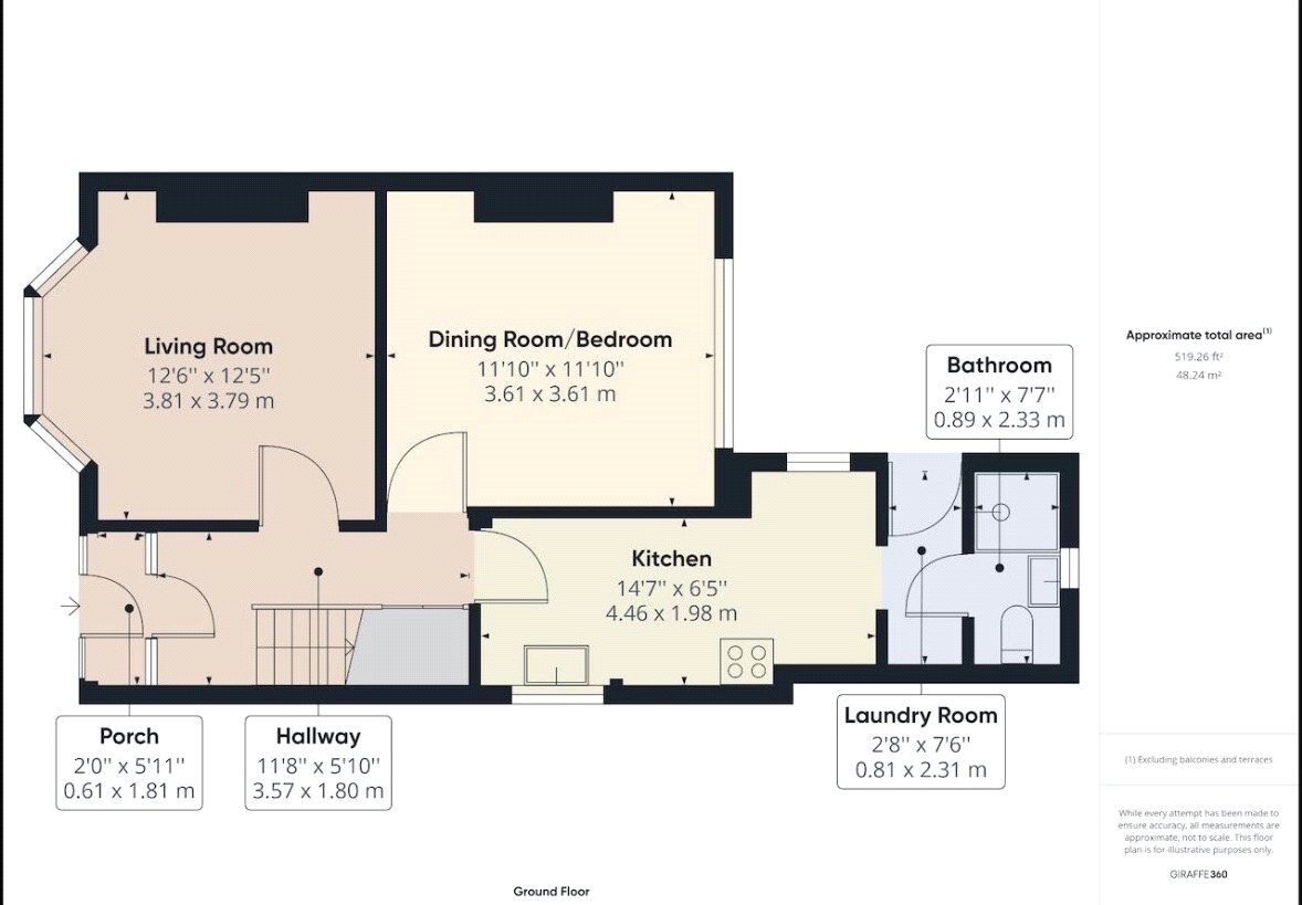 Floorplan of 3 bedroom Semi Detached House to rent, Hurst Road, Longford, West Midlands, CV6
