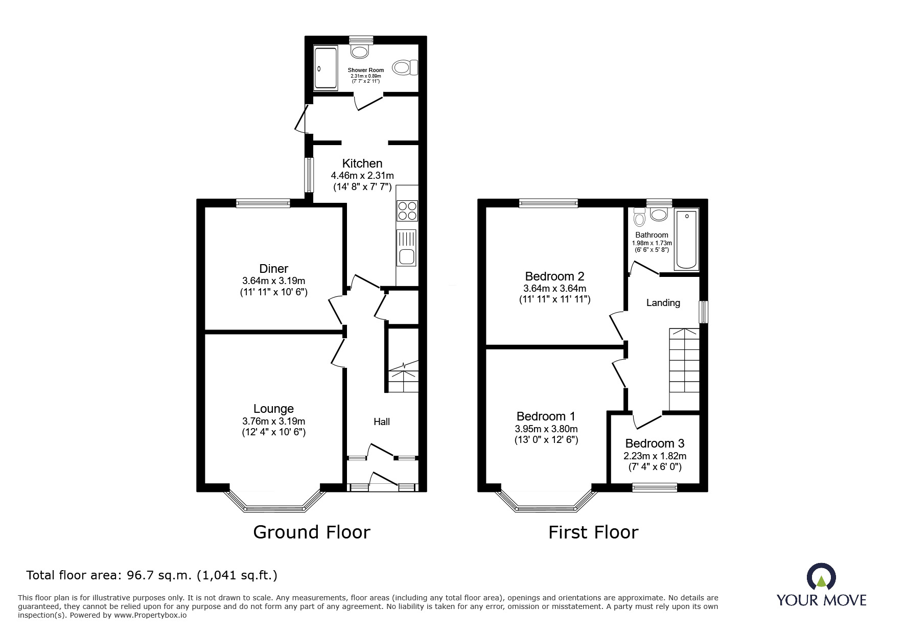 Floorplan of 3 bedroom Semi Detached House to rent, Hurst Road, Longford, West Midlands, CV6