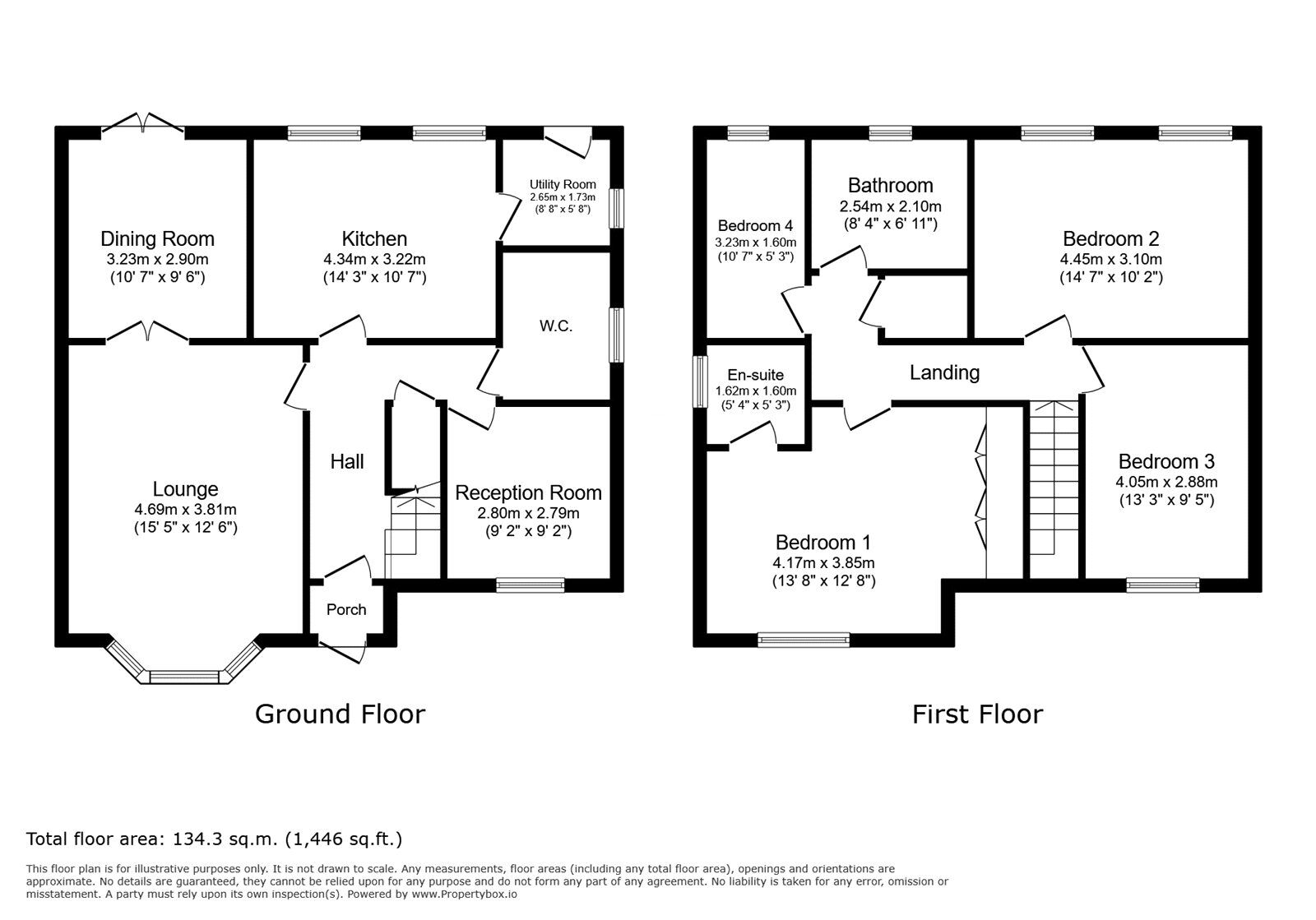 Floorplan of 4 bedroom Detached House for sale, Foxglove Close, Bedworth, Warwickshire, CV12