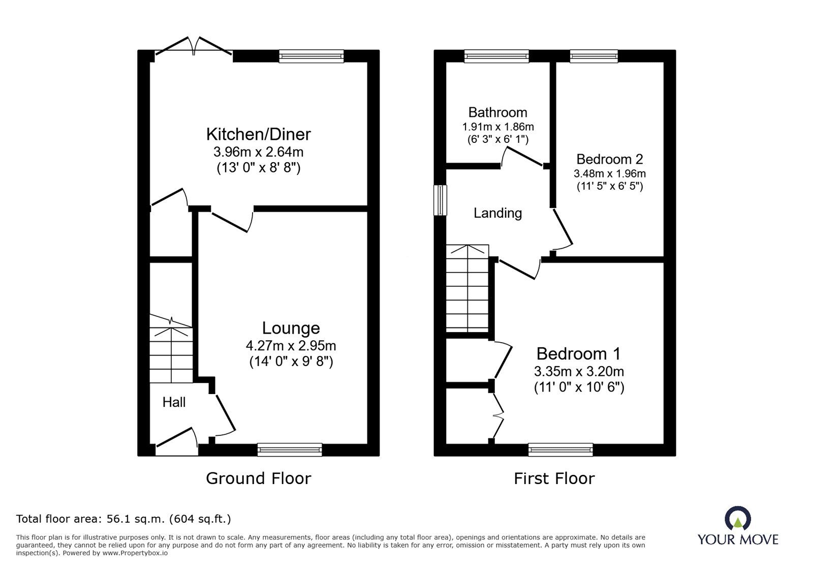Floorplan of 2 bedroom End Terrace House for sale, Hen Lane, Coventry, West Midlands, CV6