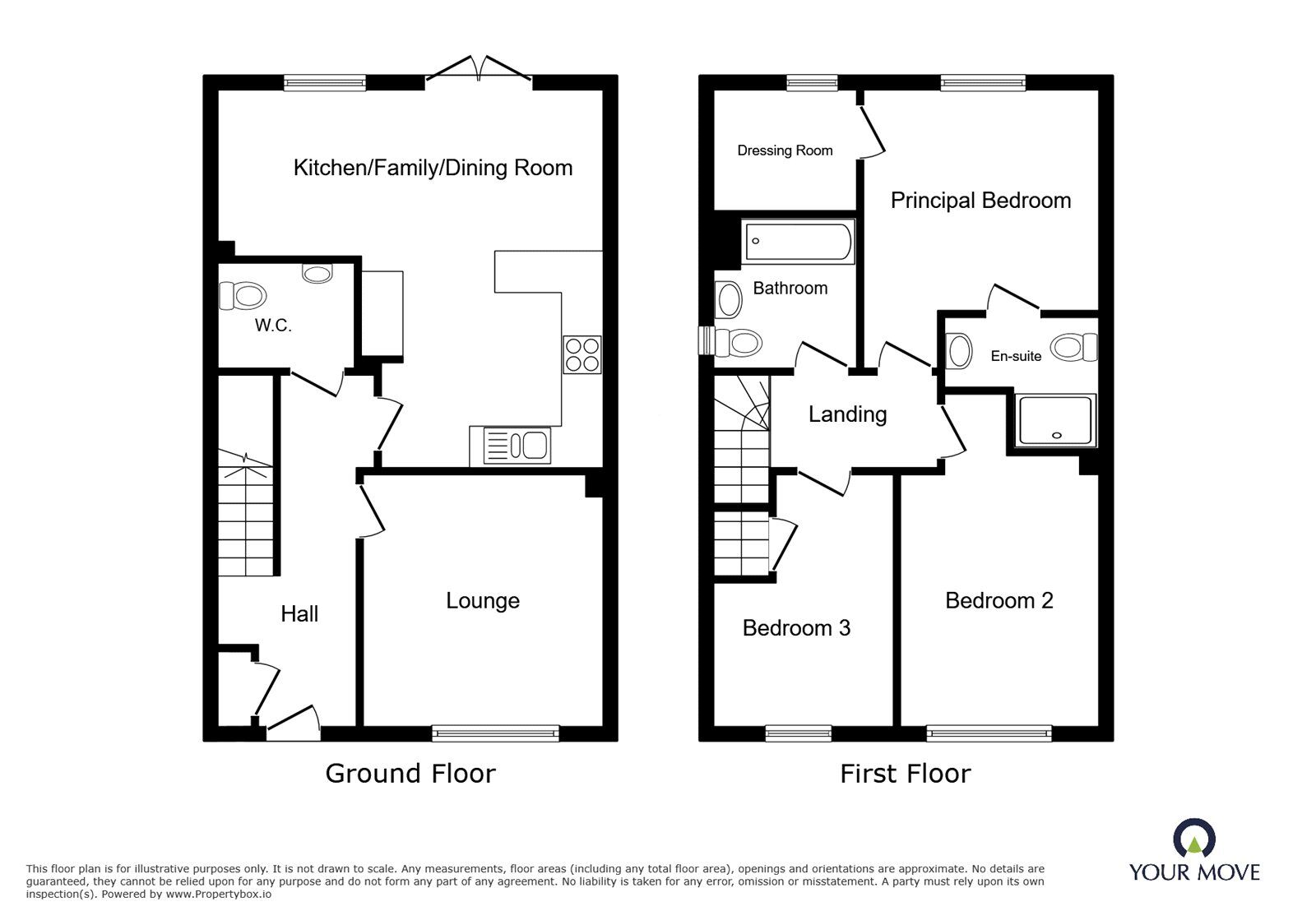 Floorplan of 3 bedroom Detached House for sale, Leyland Road, Bulkington, Warwickshire, CV12