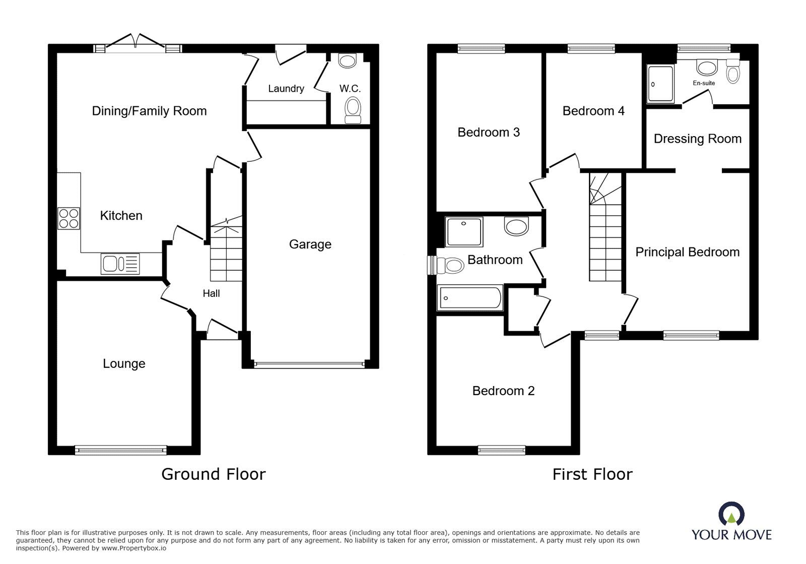 Floorplan of 4 bedroom Detached House for sale, Leyland Road, Bulkington, Warwickshire, CV12