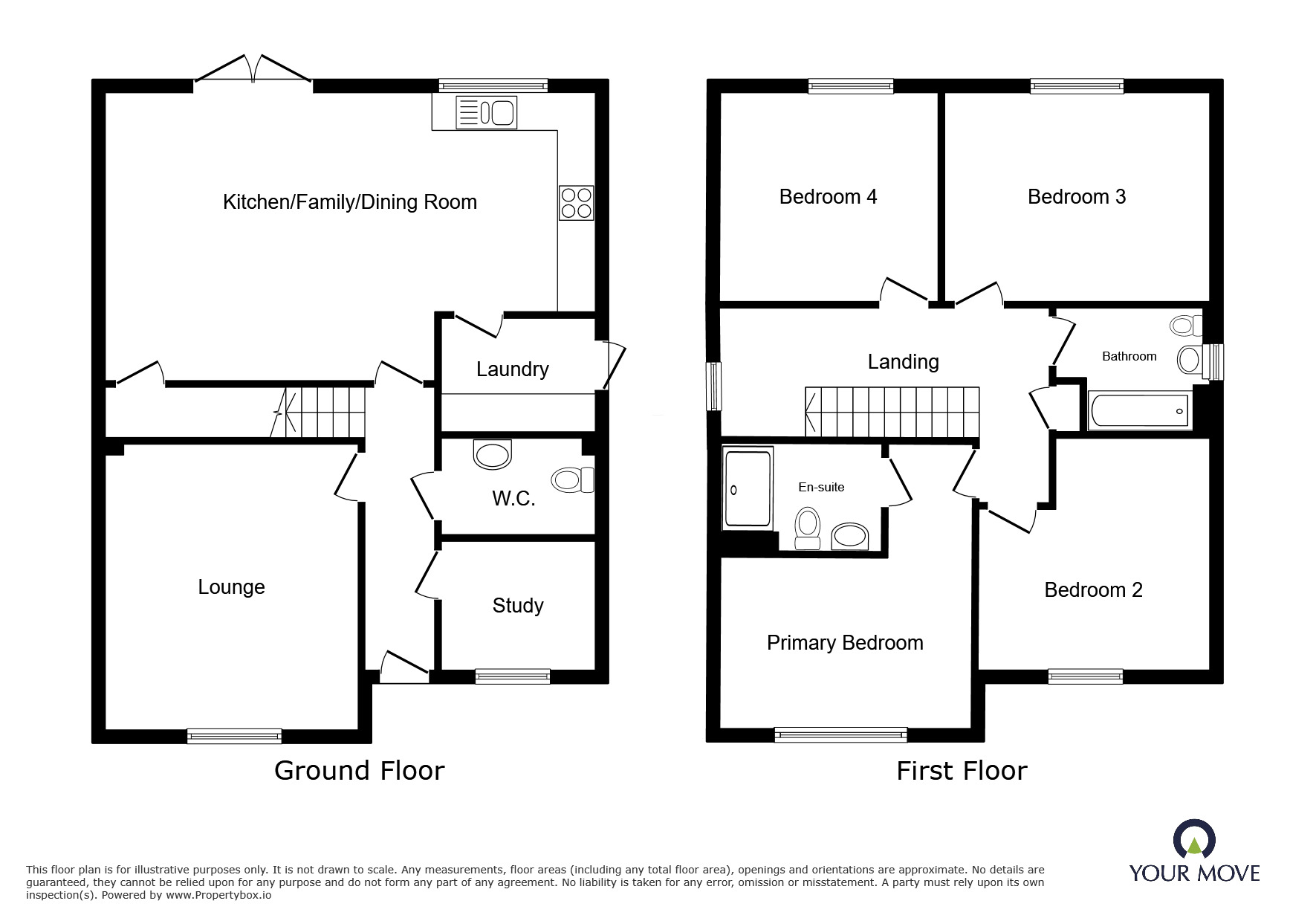 Floorplan of 4 bedroom Detached House for sale, Leyland Road, Bulkington, Warwickshire, CV12