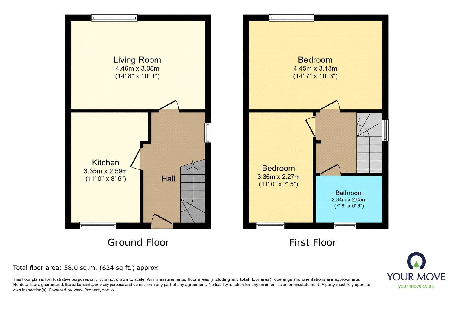Floorplan of 2 bedroom Flat to rent, Broadway, Bexleyheath, Kent, DA6