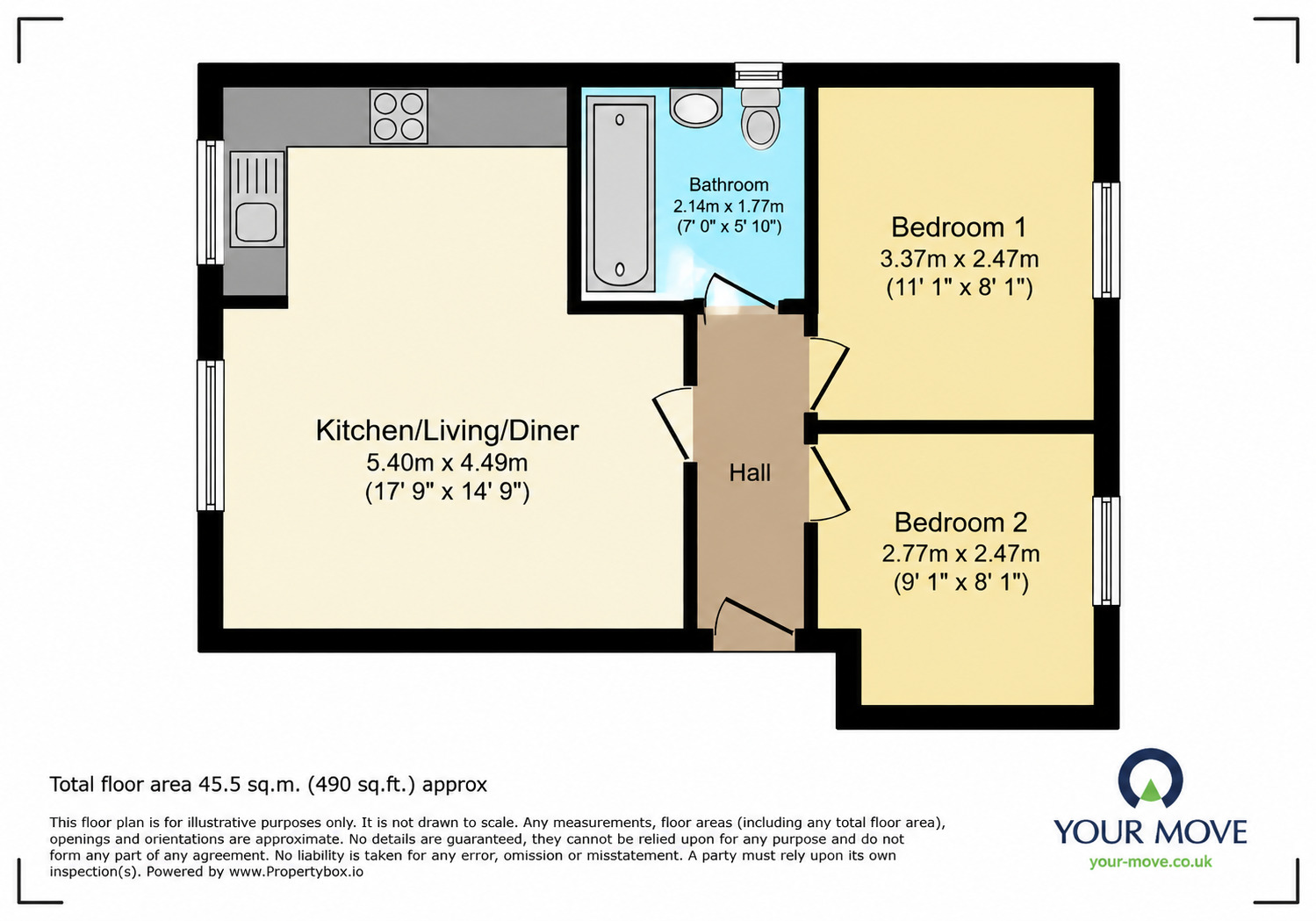 Floorplan of 2 bedroom Flat to rent, Mayplace Road East, Bexleyheath, Kent, DA7
