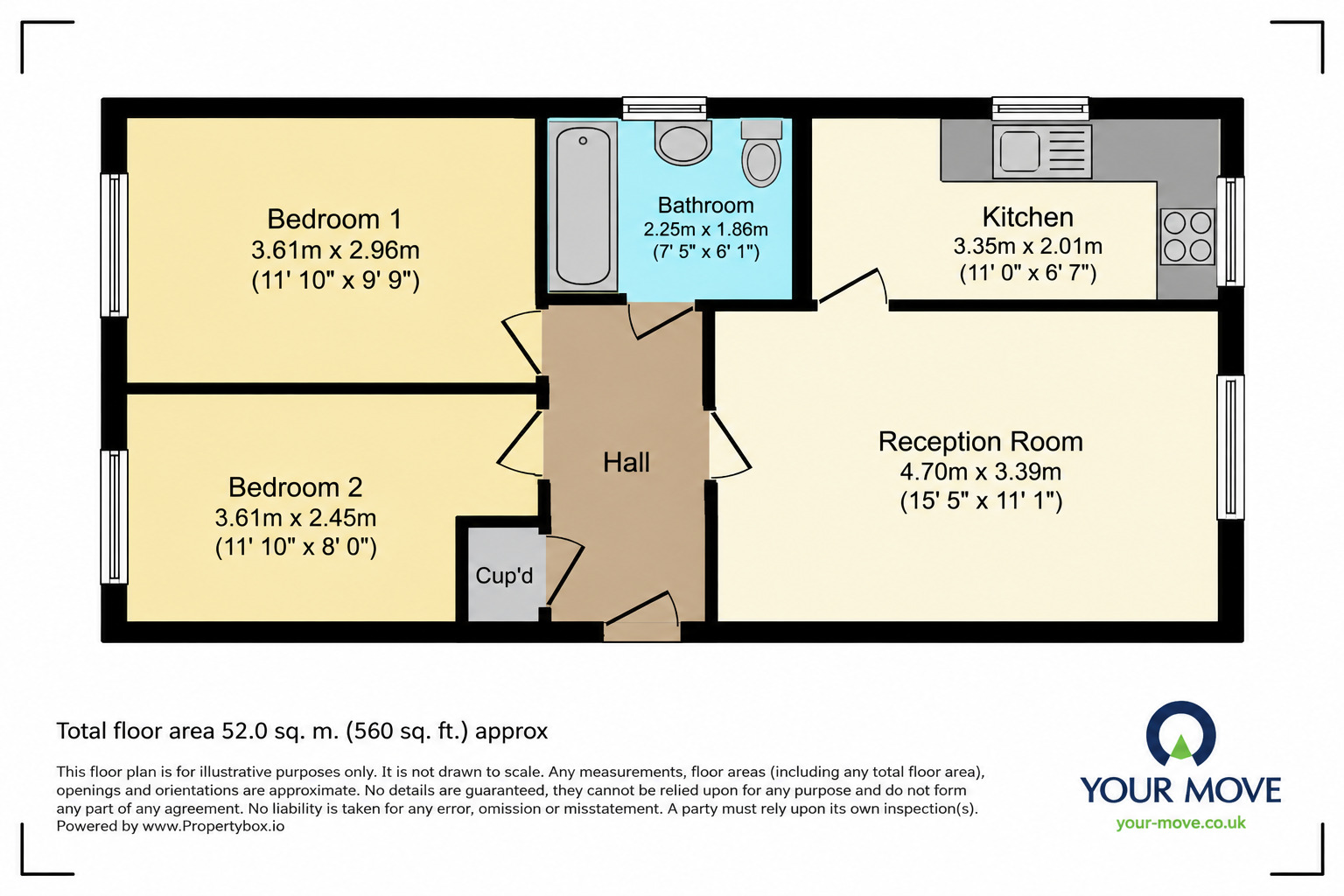 Floorplan of 2 bedroom Flat to rent, Mayplace Road East, Bexleyheath, Kent, DA7