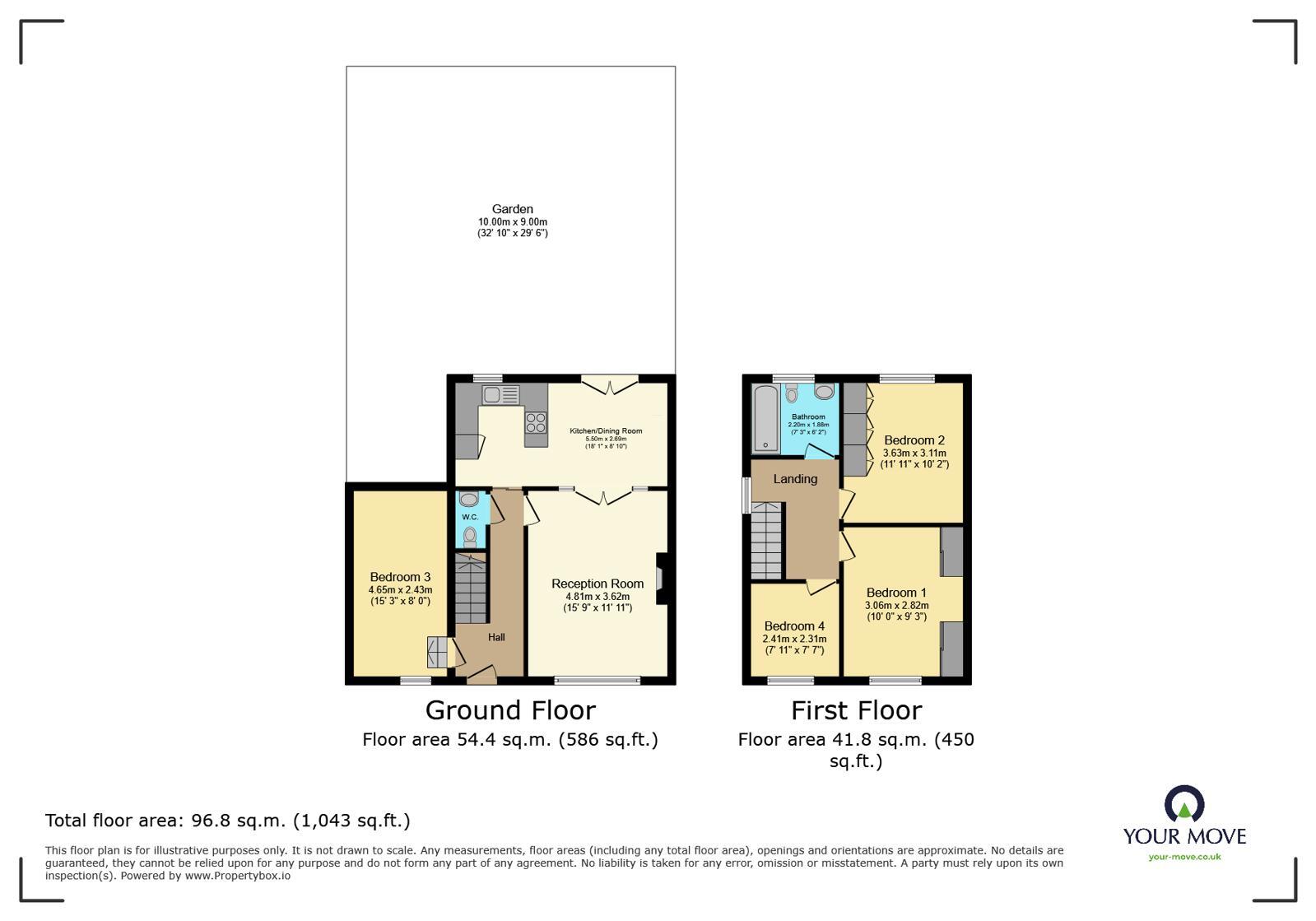 Floorplan of 4 bedroom Semi Detached House to rent, Brasted Close, Bexleyheath, DA6