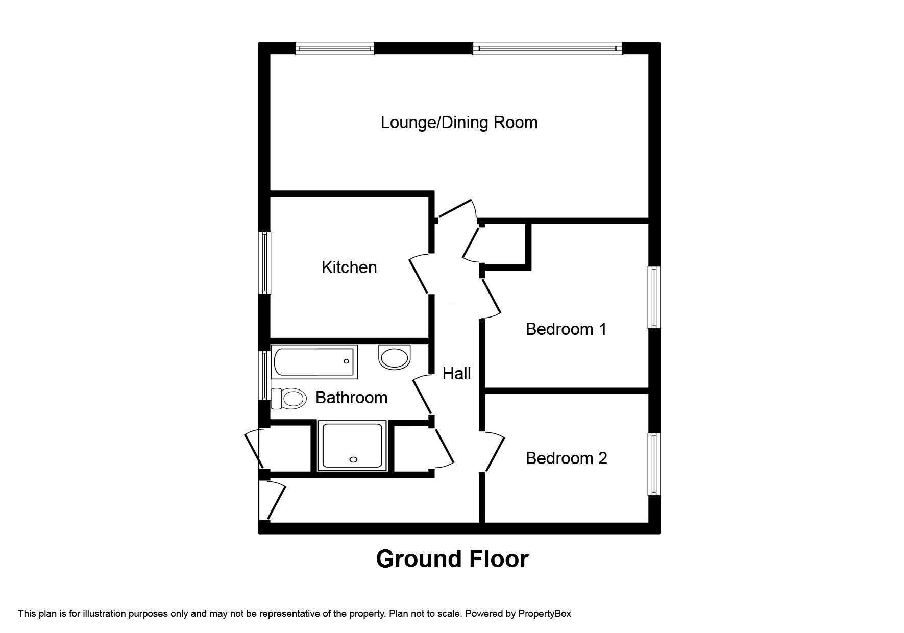 Floorplan of 2 bedroom Flat to rent, The Mount, Broomfield Road, Bexleyheath, DA6