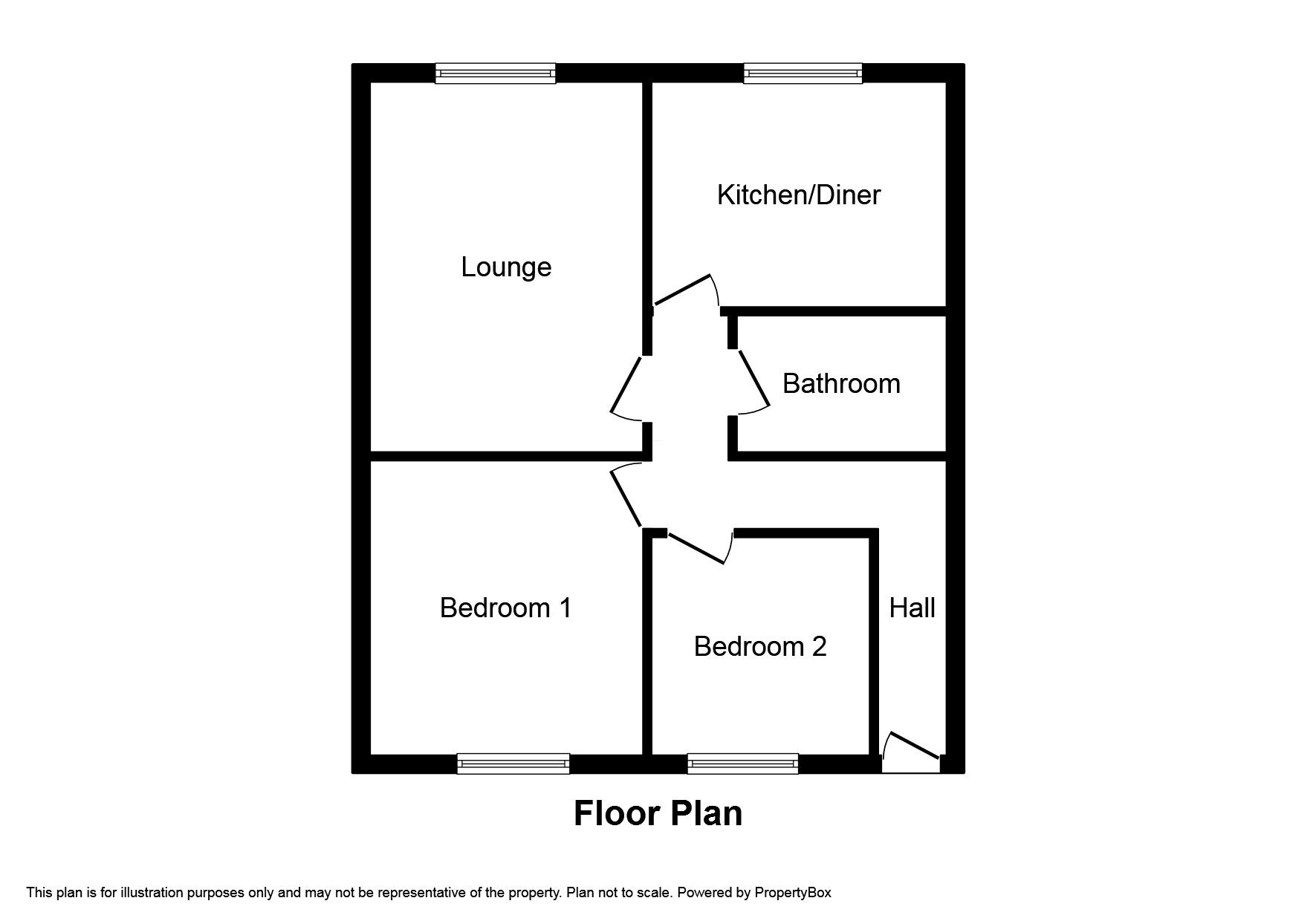 Floorplan of 2 bedroom  Flat to rent, Pinnacle Hill, Bexleyheath, DA7