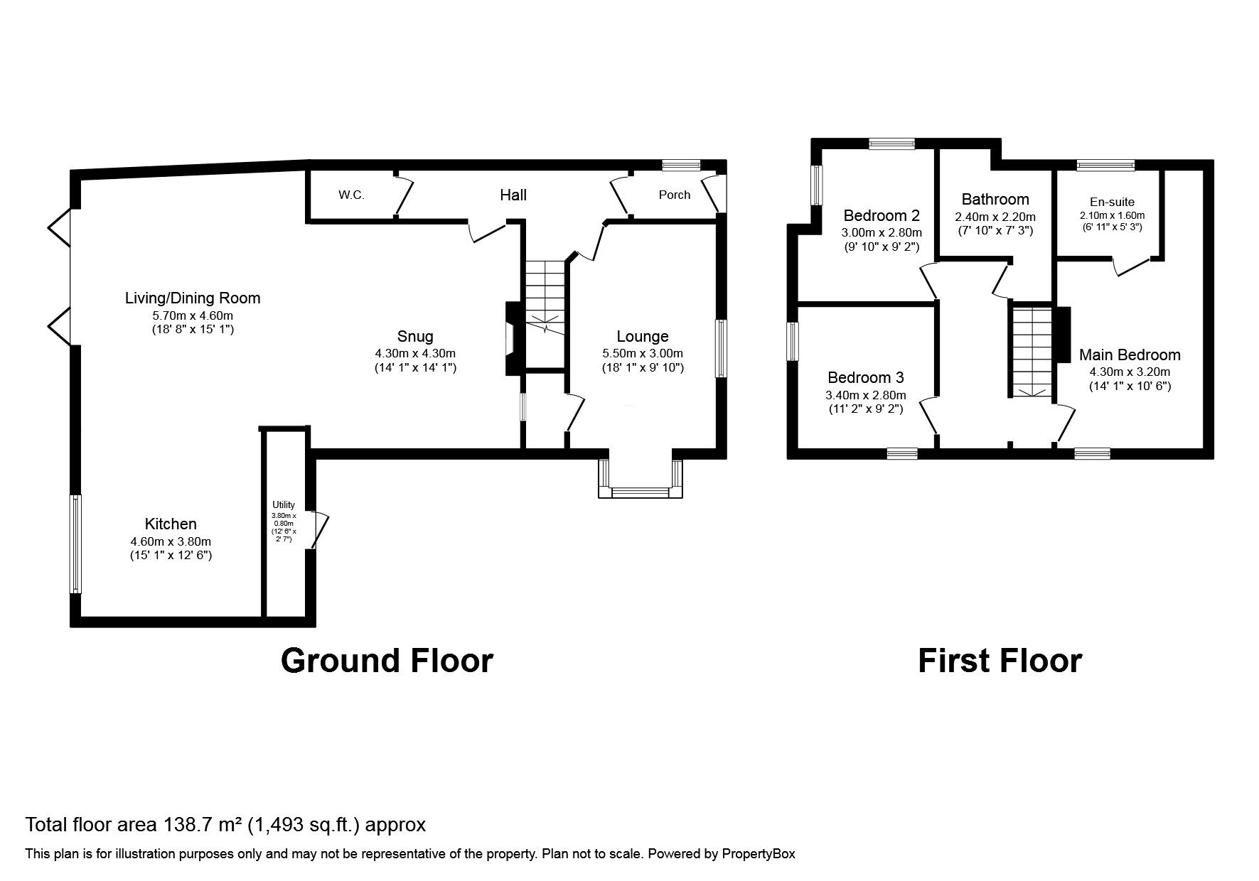 Floorplan of 3 bedroom Detached House for sale, Fairway, Bexleyheath, DA6