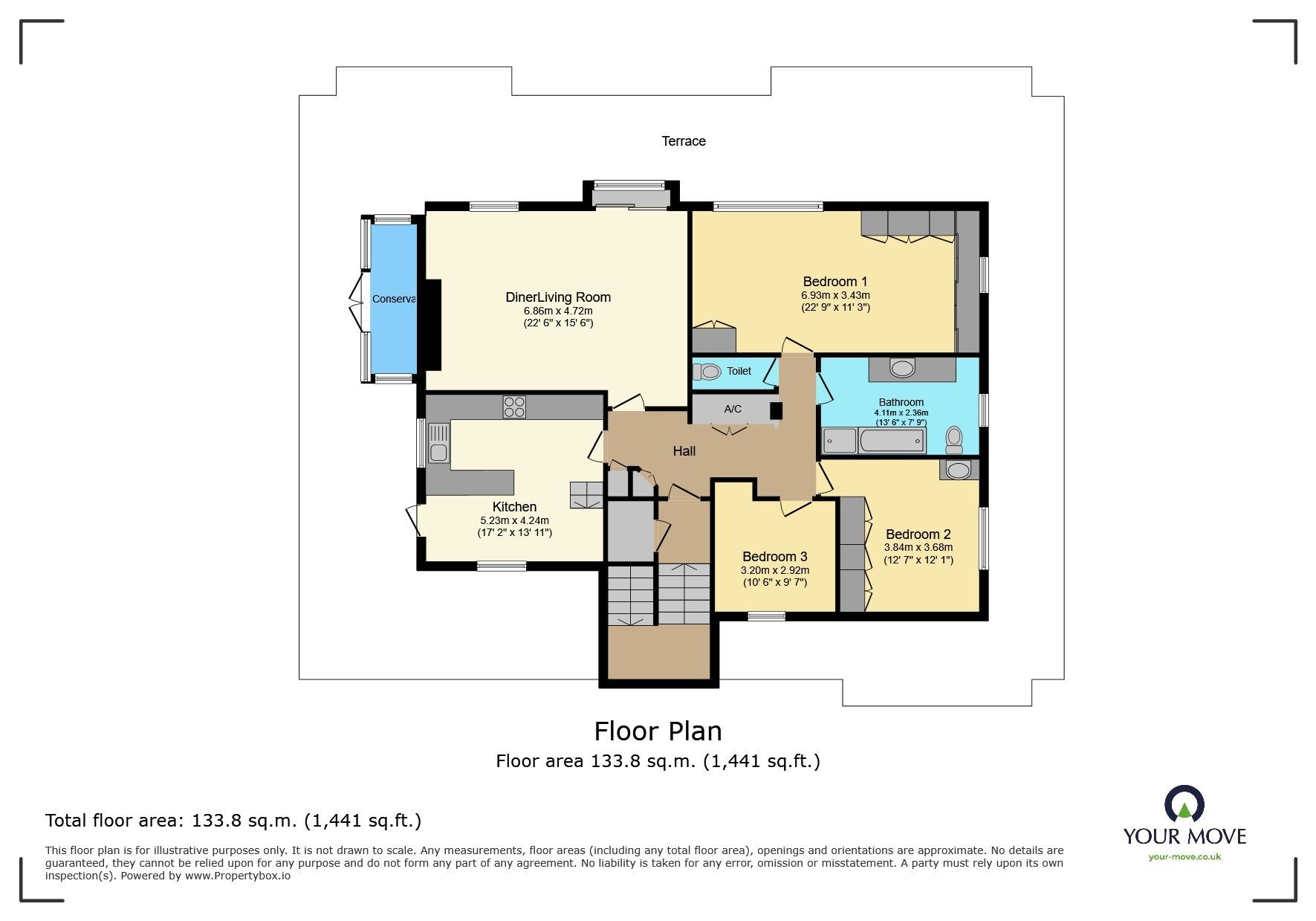 Floorplan of 3 bedroom  Flat for sale, Crook Log, Bexleyheath, DA6