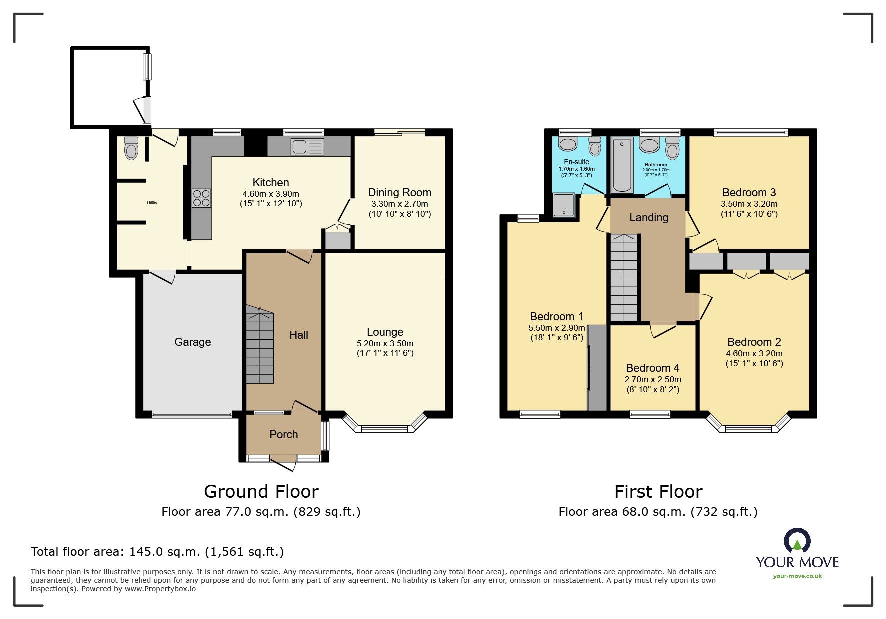 Floorplan of 4 bedroom Semi Detached House for sale, Rochester Drive, Bexley, DA5