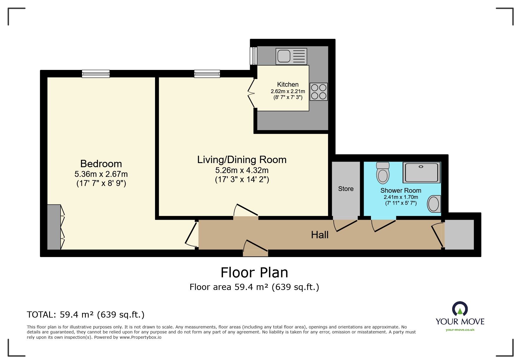 Floorplan of 1 bedroom  Flat for sale, East Street, Bexleyheath, DA7