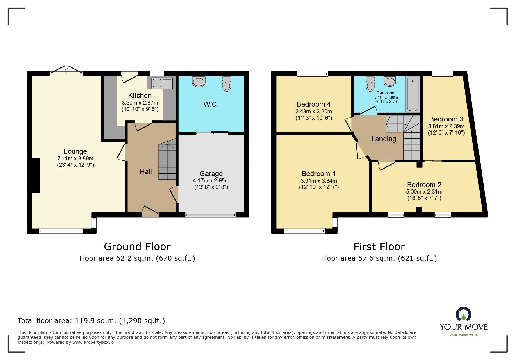 Floorplan of 4 bedroom Semi Detached House for sale, Chestnut Drive, Bexleyheath, DA7