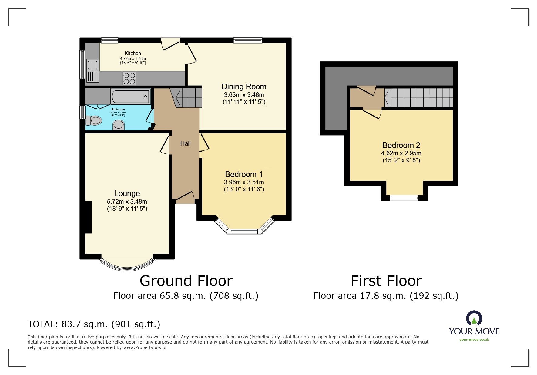 Floorplan of 2 bedroom Detached Bungalow for sale, Upton Road, Bexley, DA5