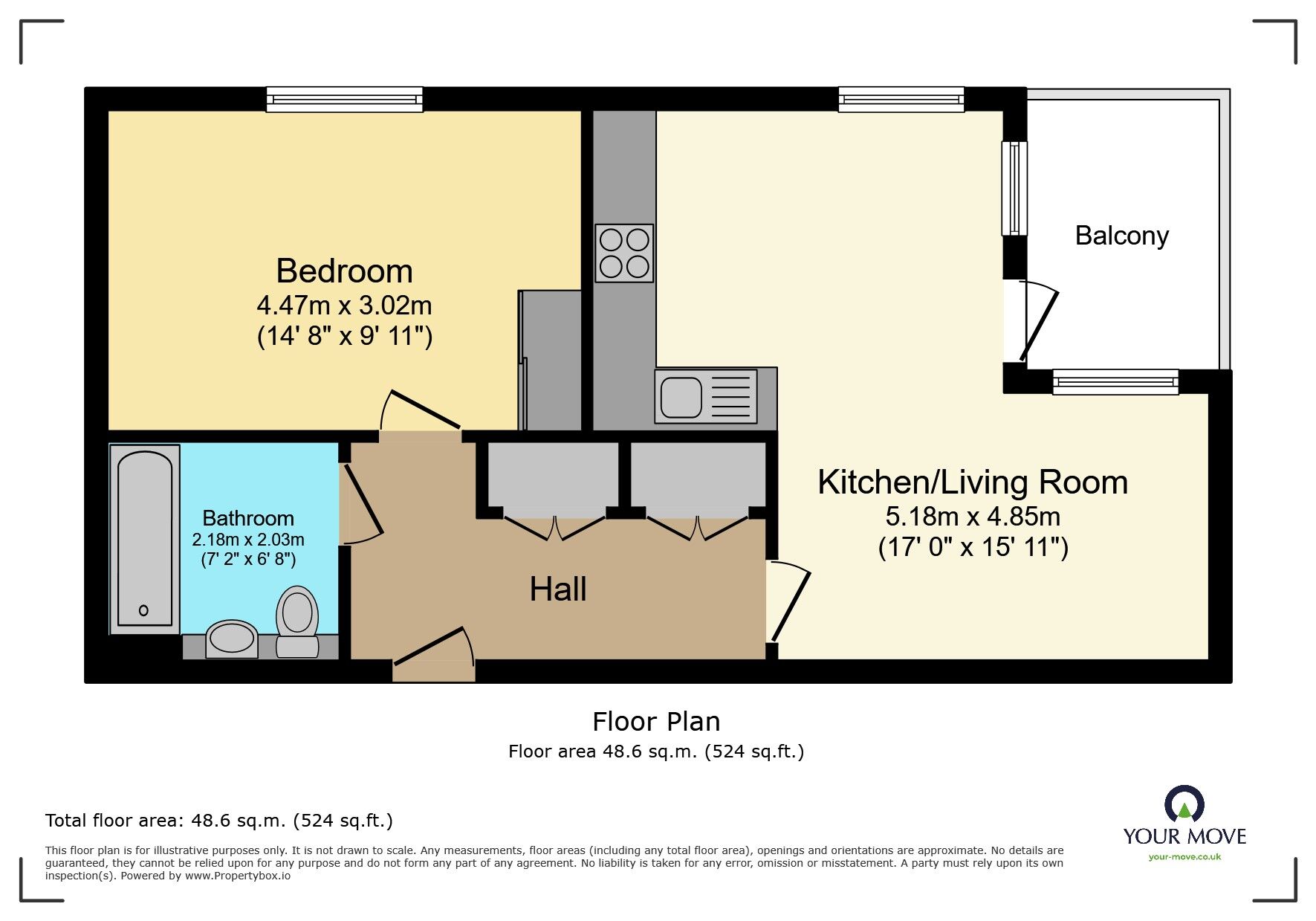 Floorplan of 1 bedroom  Flat for sale, Regal Walk, Bexleyheath, DA6